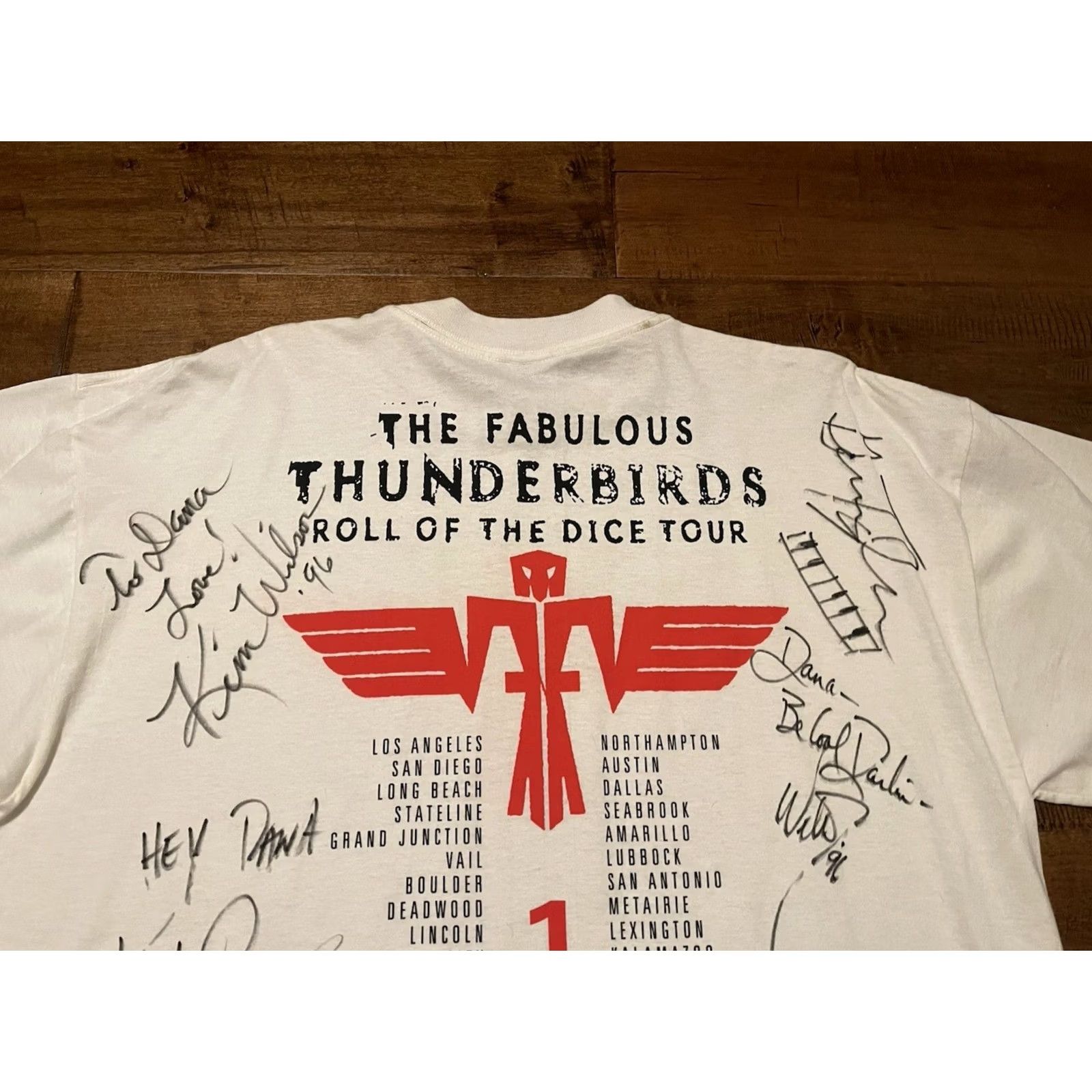 Tultex VINTAGE The Fabulous Thunderbirds Roll of the Dice Tour 1995 Signed Auto Shirt XL Size US XL / EU 56 / 4 - 3 Thumbnail