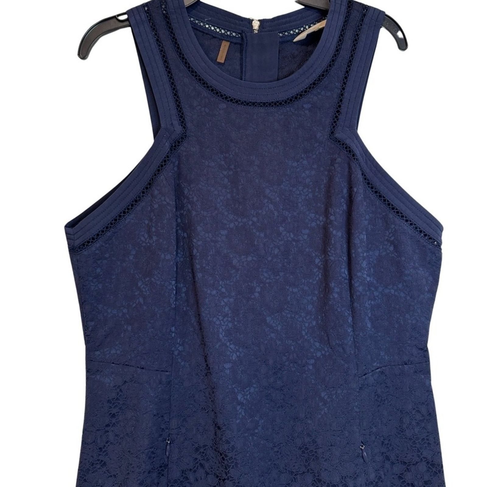 Rebecca Taylor Rebecca Taylor Sleeveless Blue Lace Sheath Dress Size 8 Size M / US 6-8 / IT 42-44 - 3 Thumbnail