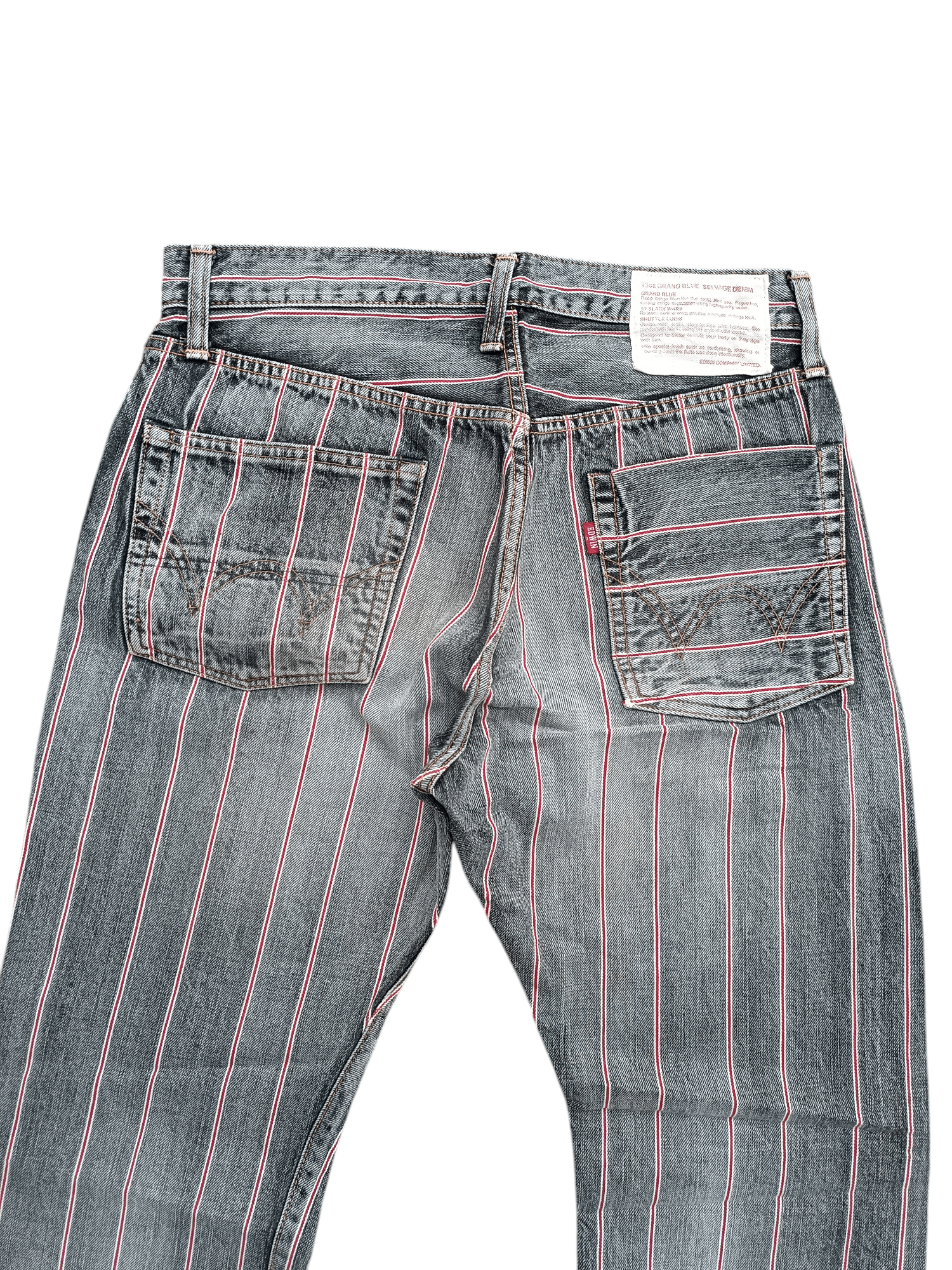 Edwin × Vintage Vintage Rare 🔥 FLARED Edwin 13oz Grand Blue Selvedge Denim Size US 30 / EU 46 - 12 Thumbnail