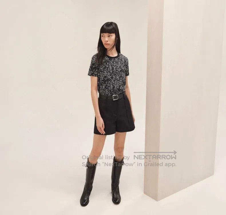Hermes Hermes Black Print T-Shirt Size XS / US 0-2 / IT 36-38 - 7 Thumbnail