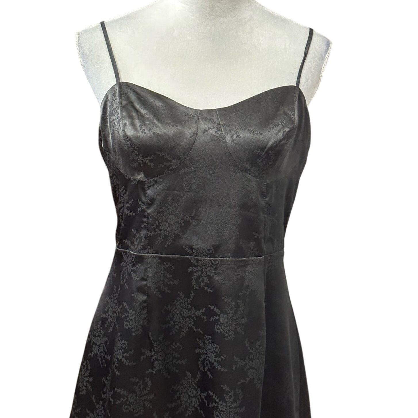 Other Bp Slip Dress Floral Jacquard Design Sleeveless Black Medium Size M / US 6-8 / IT 42-44 - 2 Thumbnail