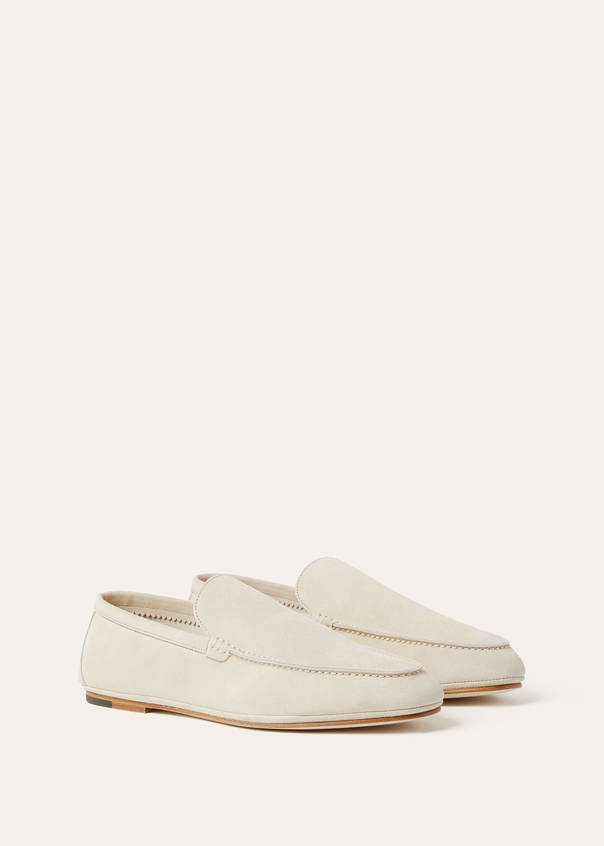 Loro Piana os11x0226 FAQ5514 Summer Anton Loafers in Yogurt Size US 7 / EU 40 - 3 Thumbnail