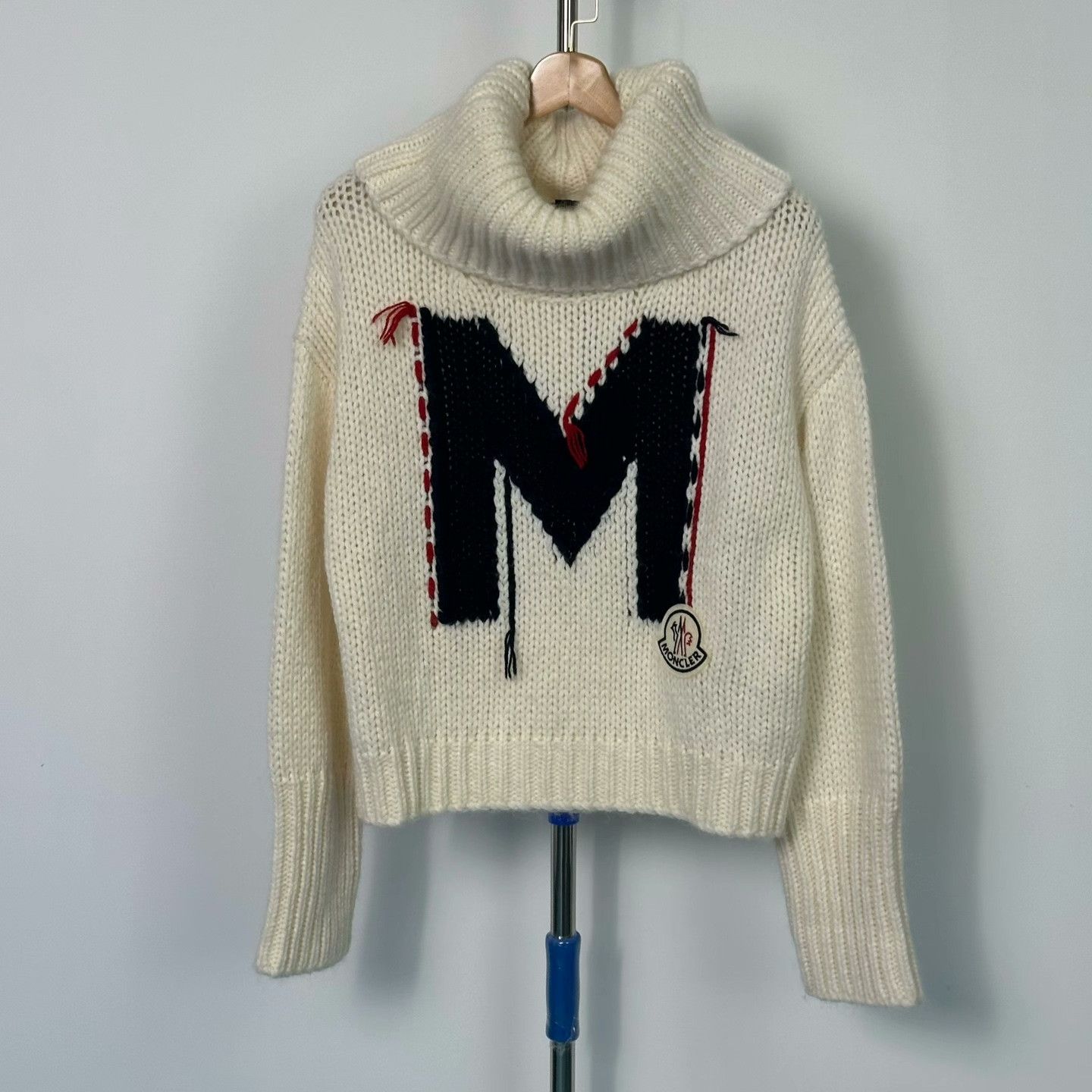 Moncler Moncler Off-White High-Neck Knit Sweater Size US L / EU 52-54 / 3 - 1 Thumbnail