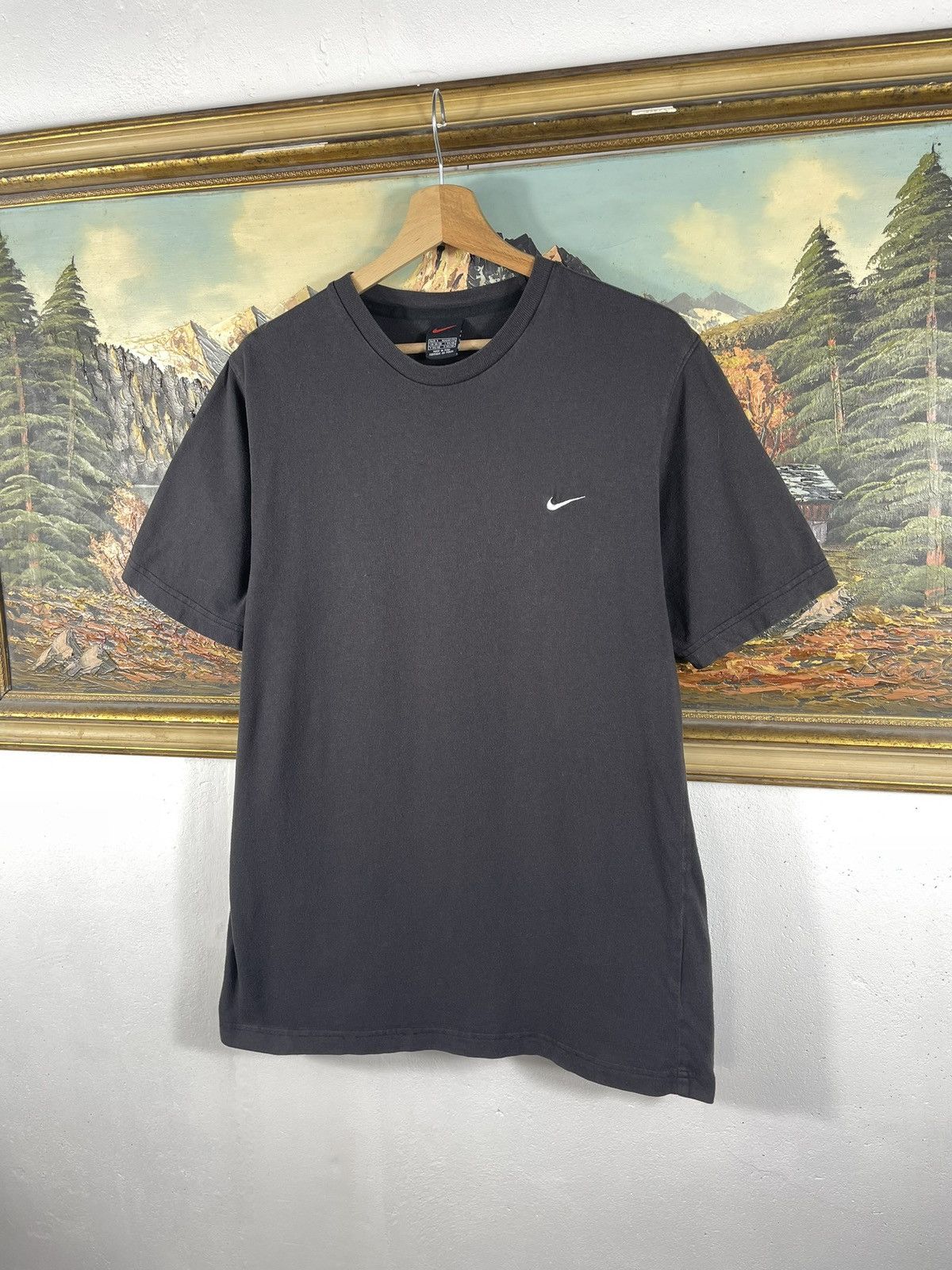 Nike × Vintage Vintage Y2K Nike Small Swoosh Basic Tee T-Shirt Size US S / EU 44-46 / 1 - 2 Thumbnail