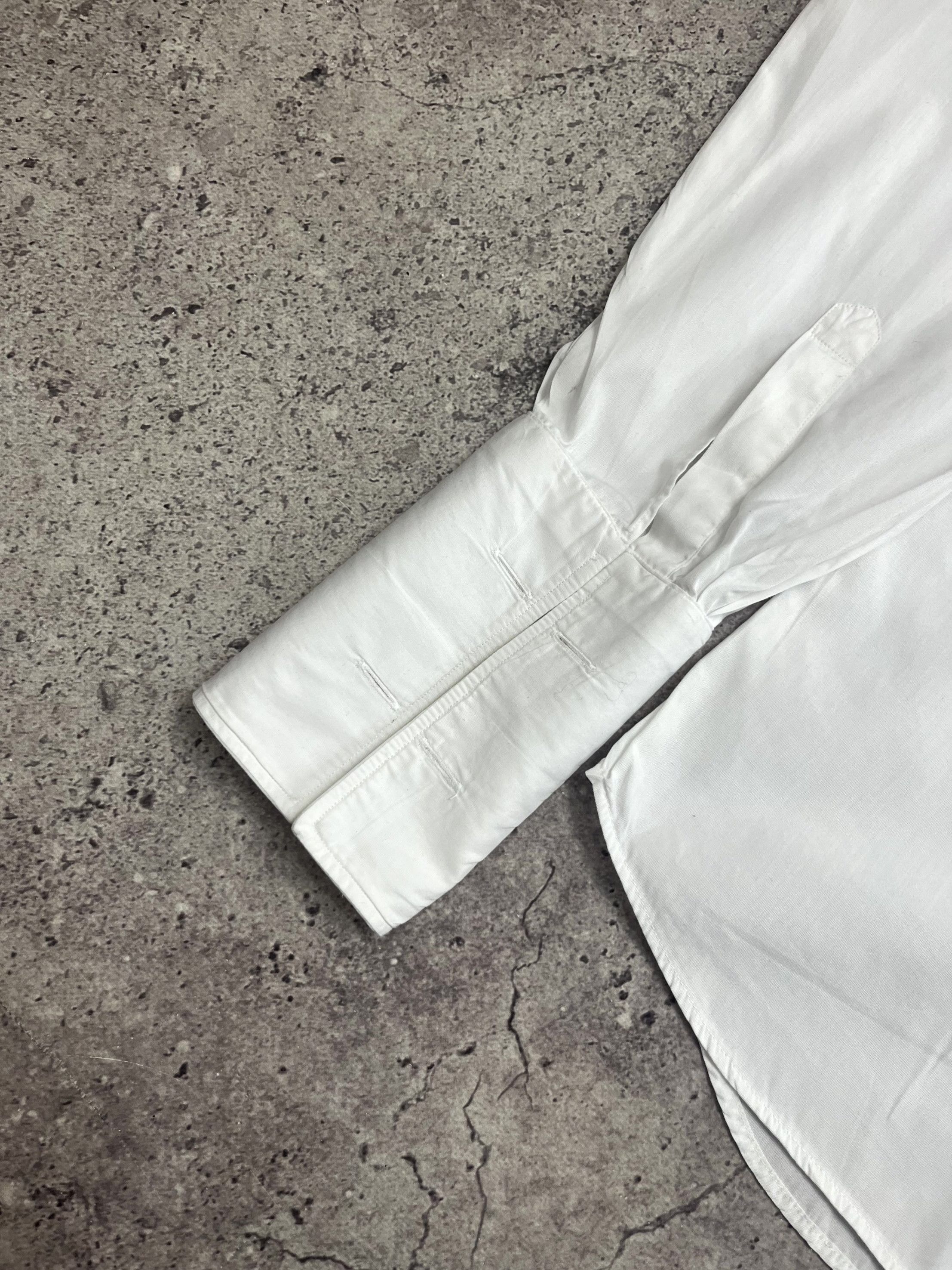 Davide Cenci Davide Cenci Italian Cotton White Сufflinks Shirt Size L Size US L / EU 52-54 / 3 - 3 Thumbnail