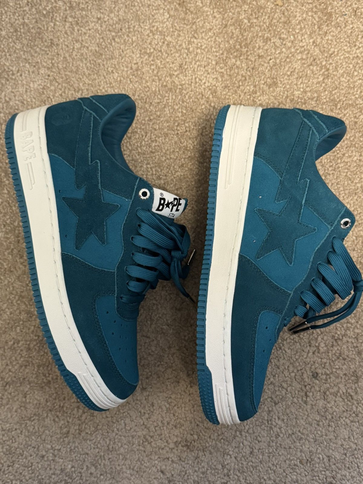 Bape Blue/Green Bapestas Size US 9 / EU 42 - 3 Thumbnail