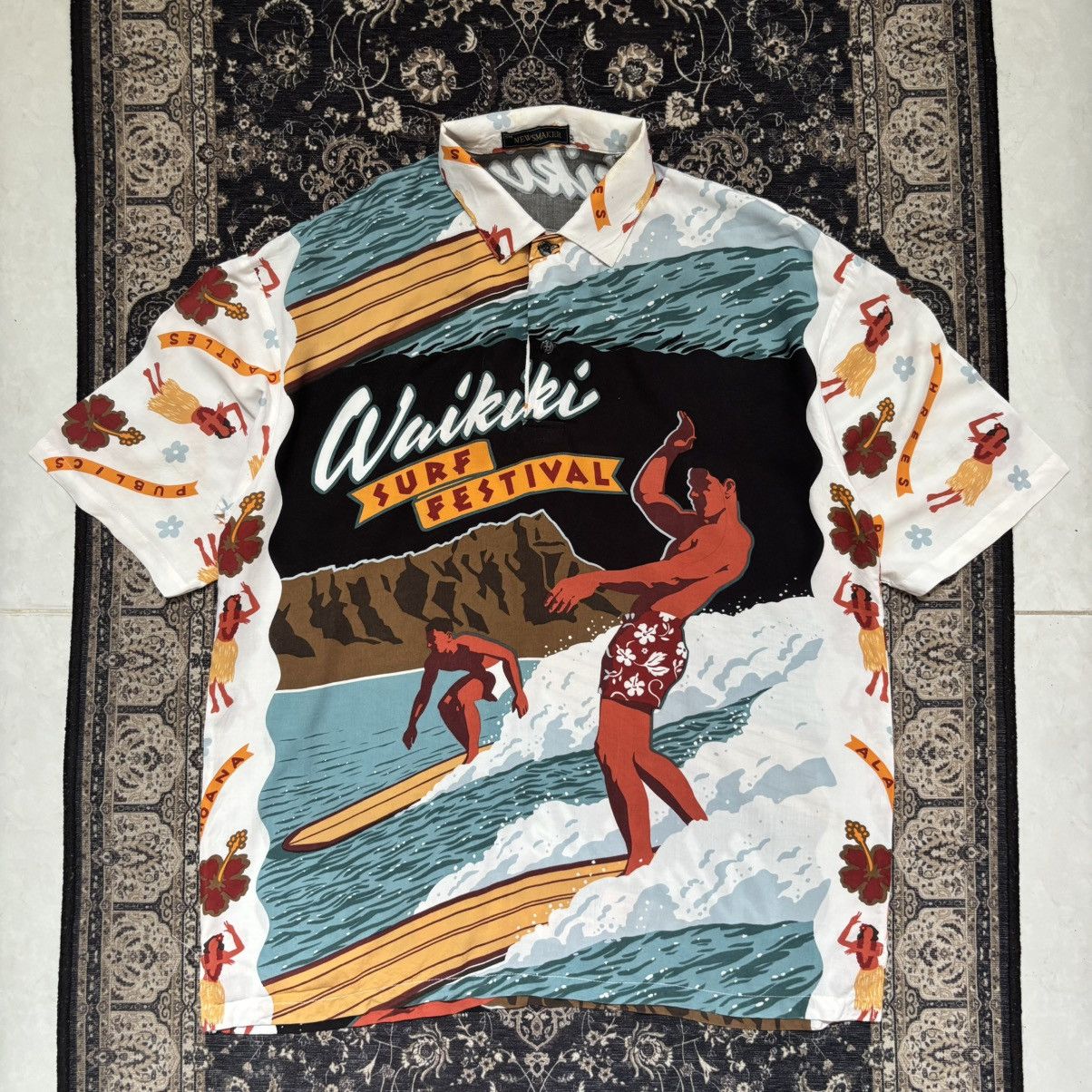Japanese Brand Vintage Hawaiian Style Waikiki Surf Festival All Over Print Size US L / EU 52-54 / 3 - 1 Thumbnail