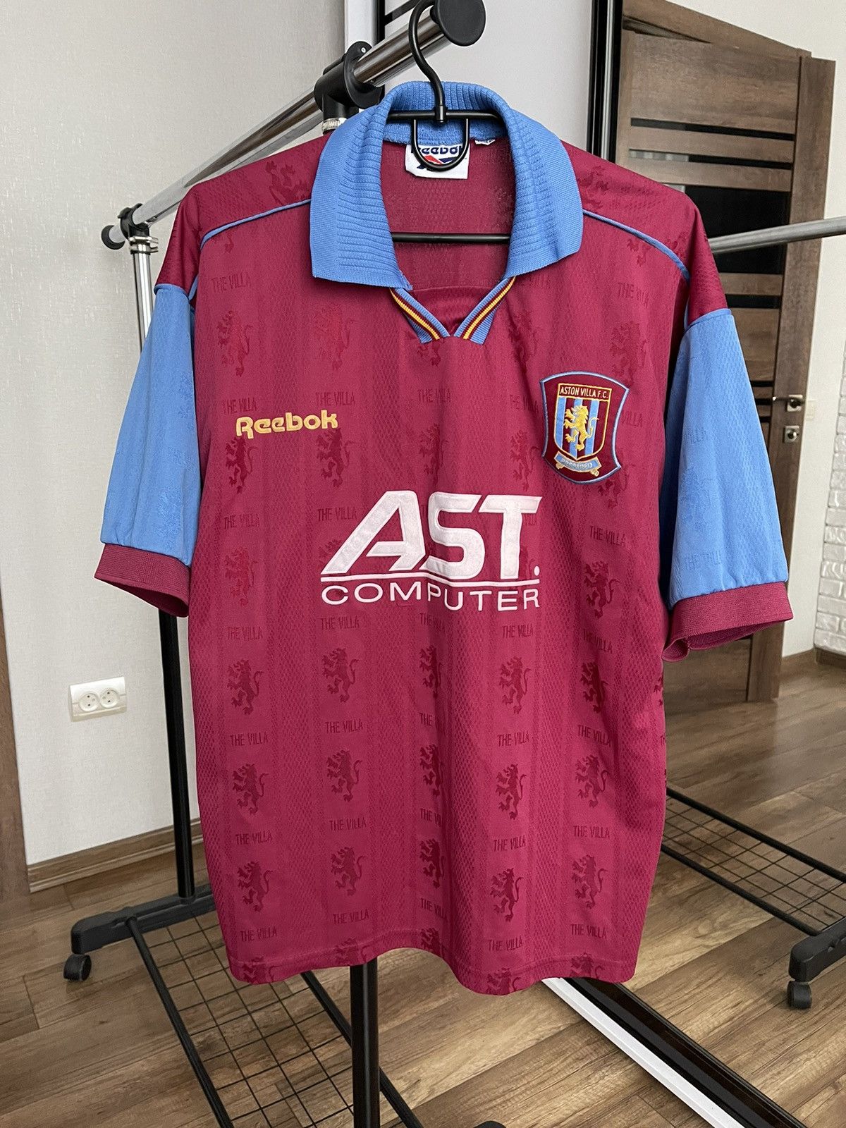 Reebok 1995/1996 Reebok Aston Villa Vintage Soccer Jersey T-Shirt Size US L / EU 52-54 / 3 - 3 Thumbnail