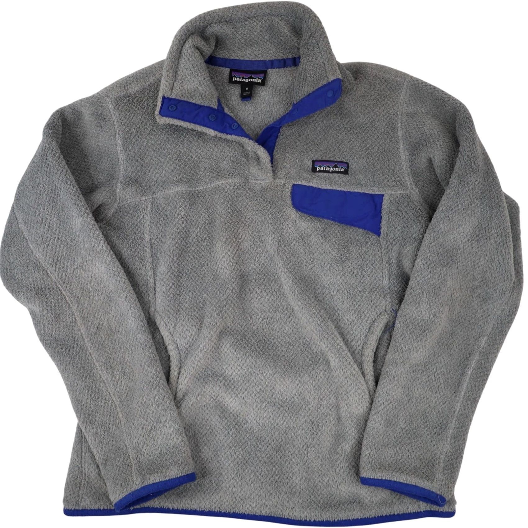 Patagonia VINTAGE Patagonia Womens Medium Pile Snap T Sweater Gray Size M / US 6-8 / IT 42-44 - 2 Thumbnail