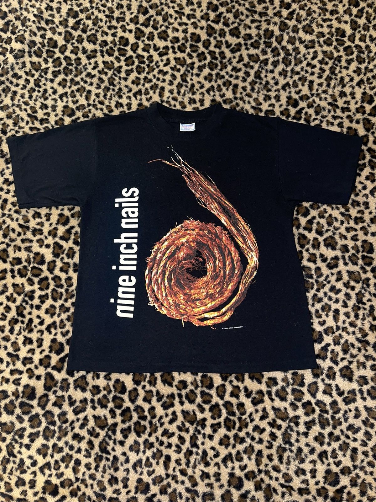 Vintage 1994 Nine Inch Nails Downward Spiral Rope T Single Stitch Size US L / EU 52-54 / 3 - 1 Thumbnail