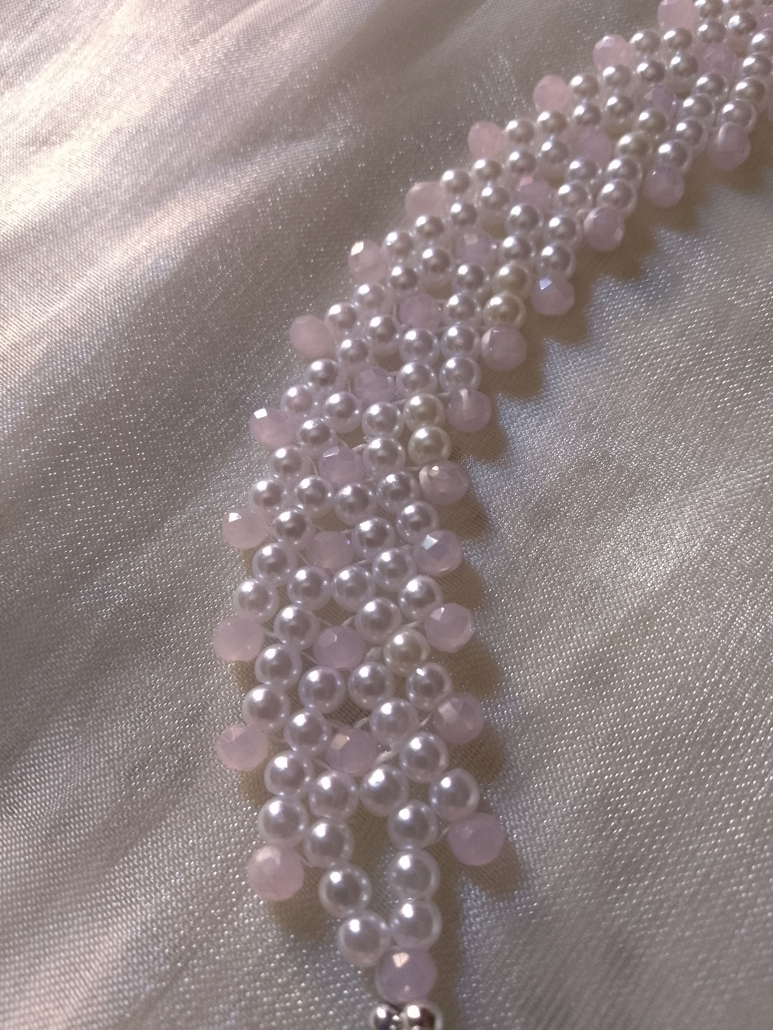 Handmade Necklace delicate beaded Fairy core wedding Size ONE SIZE - 2 Thumbnail