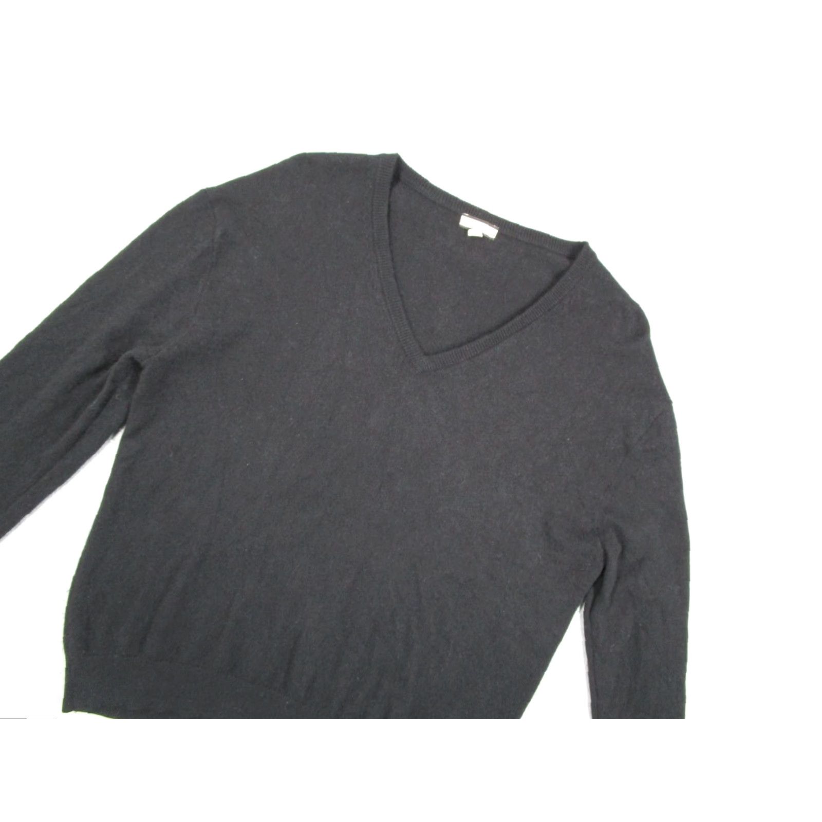 J.Crew J CREW Sweater Womens Small Black 100% Cashmere V Neck Good Standard Knit Size S / US 4 / IT 40 - 2 Thumbnail