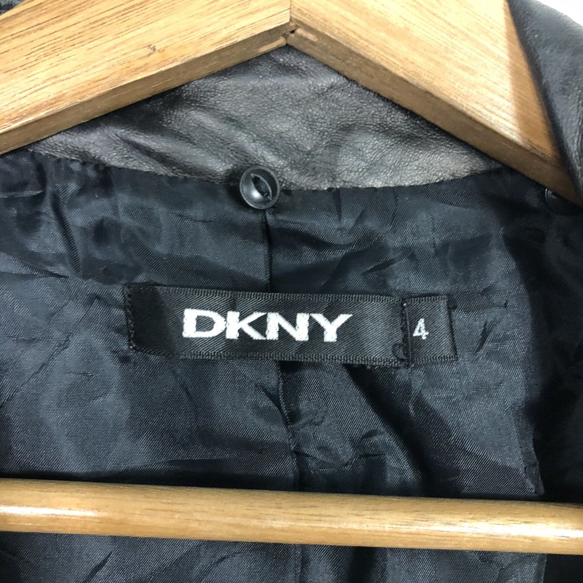 DKNY 📌Rich Black Vintage Leather Long Jacket DKNY Bondage Belted Size US M / EU 48-50 / 2 - 19 Thumbnail