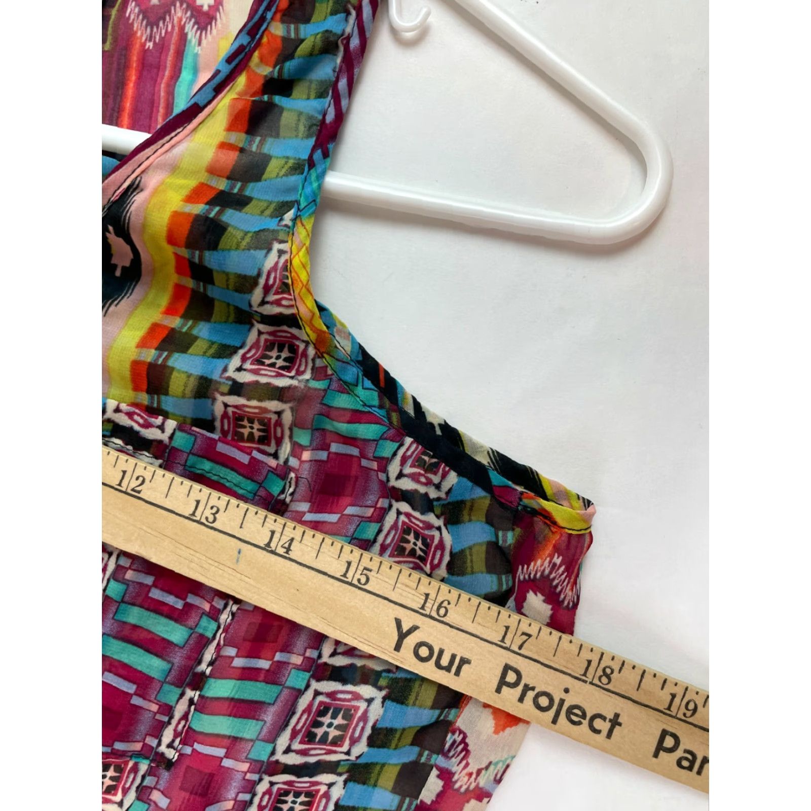 Vintage VINTAGE Wet Seal Crop Top Women's Medium Geometric Sleeveless Tie Red Size M / US 6-8 / IT 42-44 - 4 Thumbnail