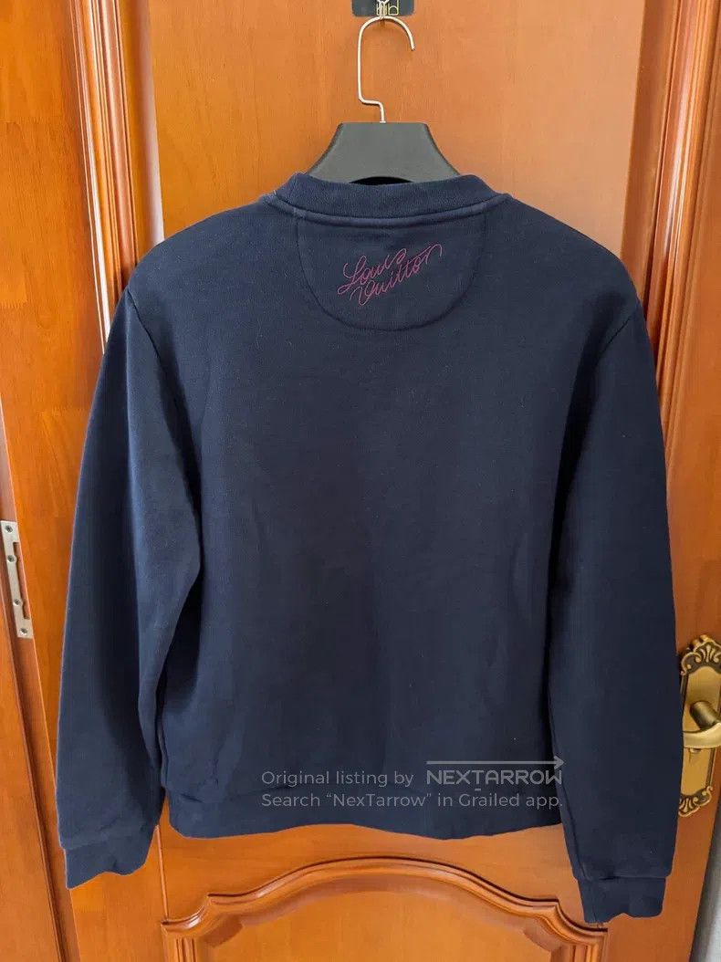 Louis Vuitton Louis Vuitton New navy ribbon embroidered crewneck sweatsh Size US L / EU 52-54 / 3 - 2 Thumbnail