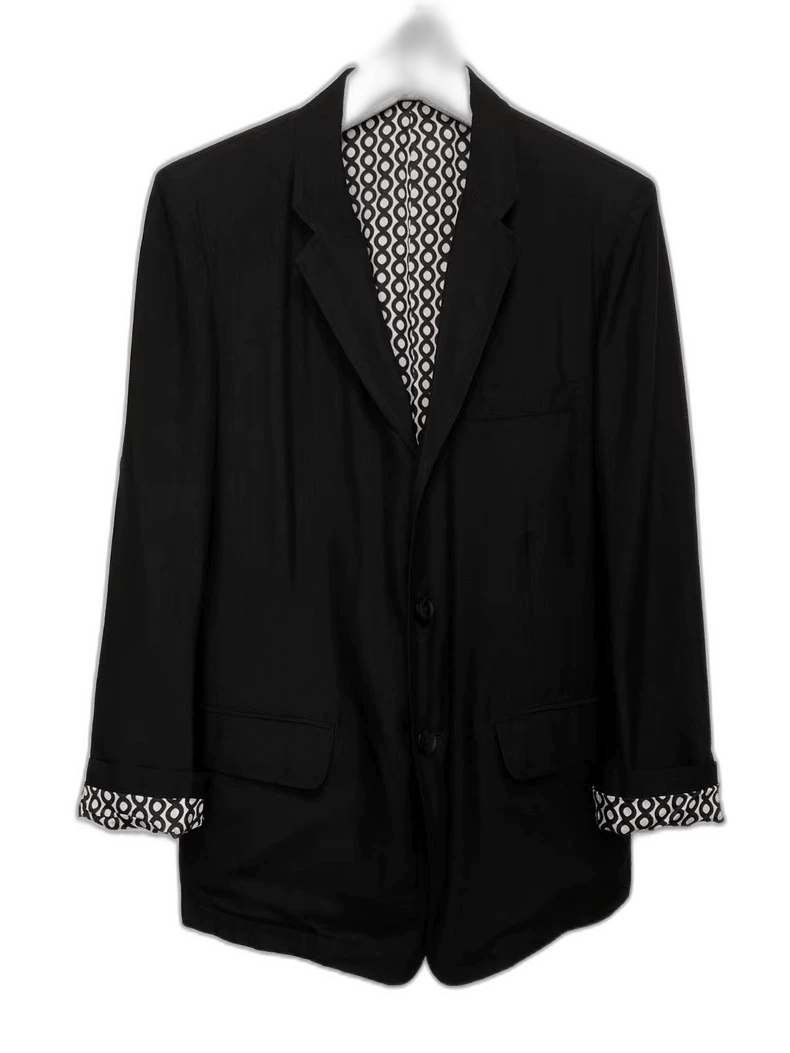 Yohji Yamamoto yohji yamamoto silk patterned black jacket Size US M / EU 48-50 / 2 - 1 Thumbnail