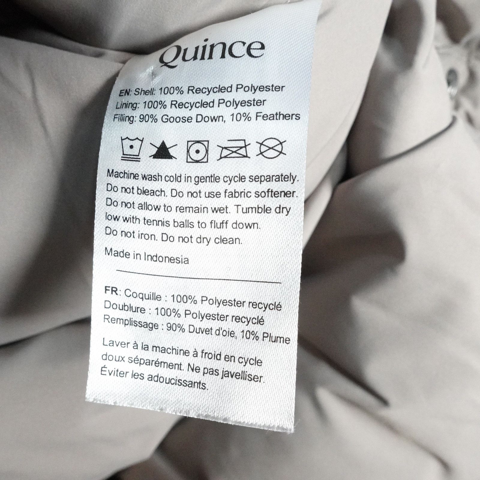 Quince Quince Flawed Small Responsible Down Long Puffer Jacket Gray Size S / US 4 / IT 40 - 9 Thumbnail