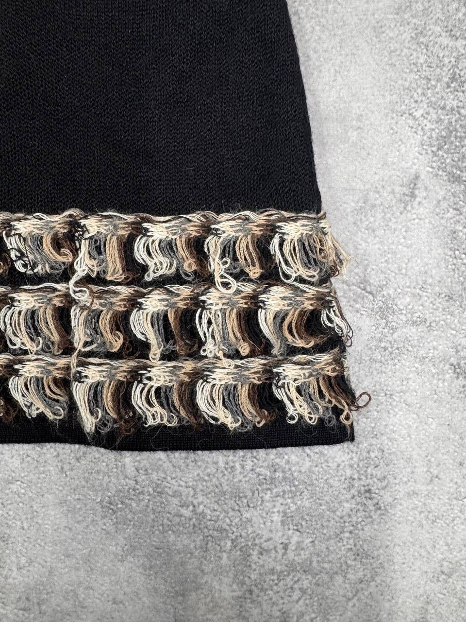 KUNA Kuna Women Baby Alpaca Skirt Black Fringe Size S Size 25" / US 0 / IT 36 - 2 Thumbnail