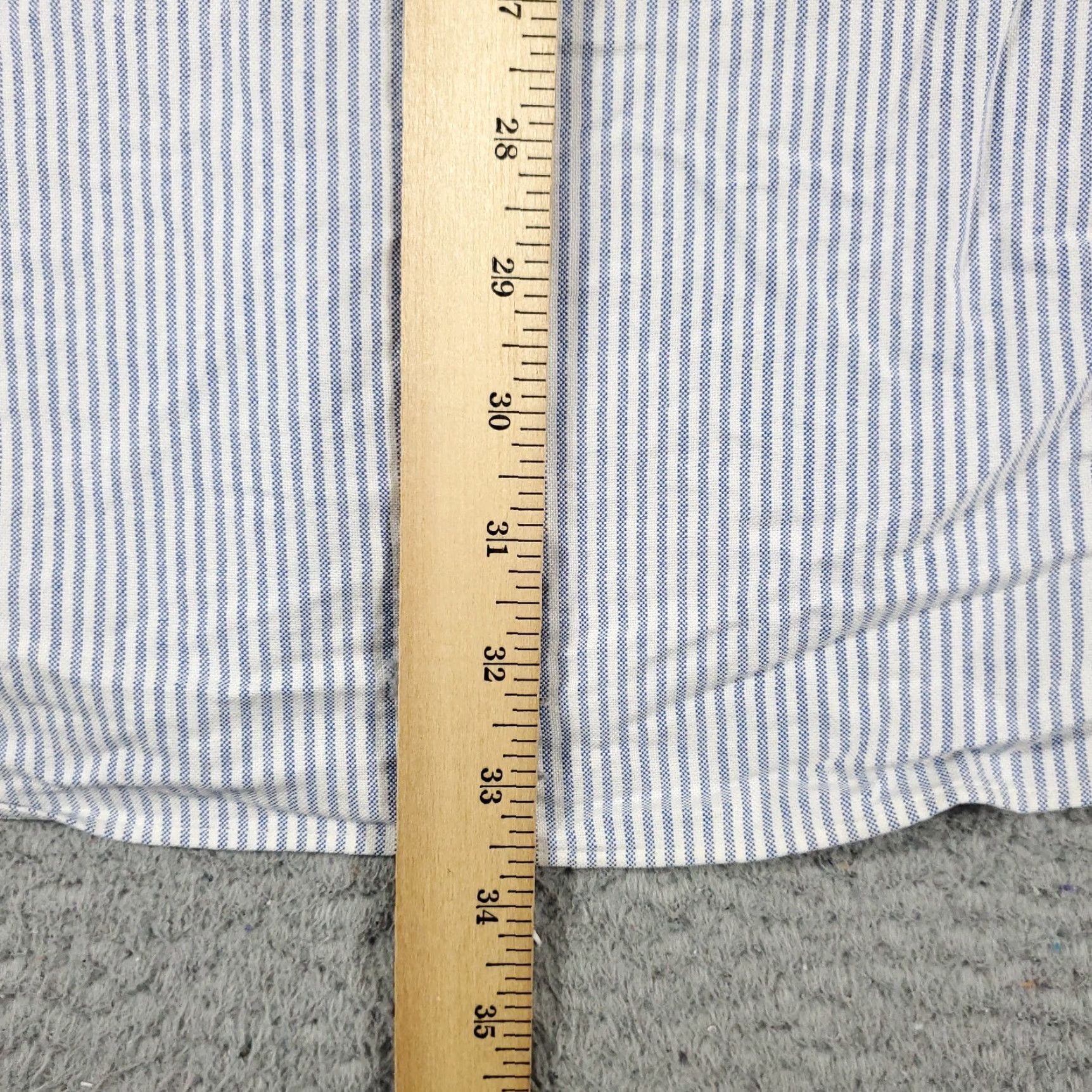 Ralph Lauren Ralph Lauren Dress Shirt Mens 17.5 Blue White Striped Long Sleeve Button-Down Classic Modern Size 46R - 7 Thumbnail