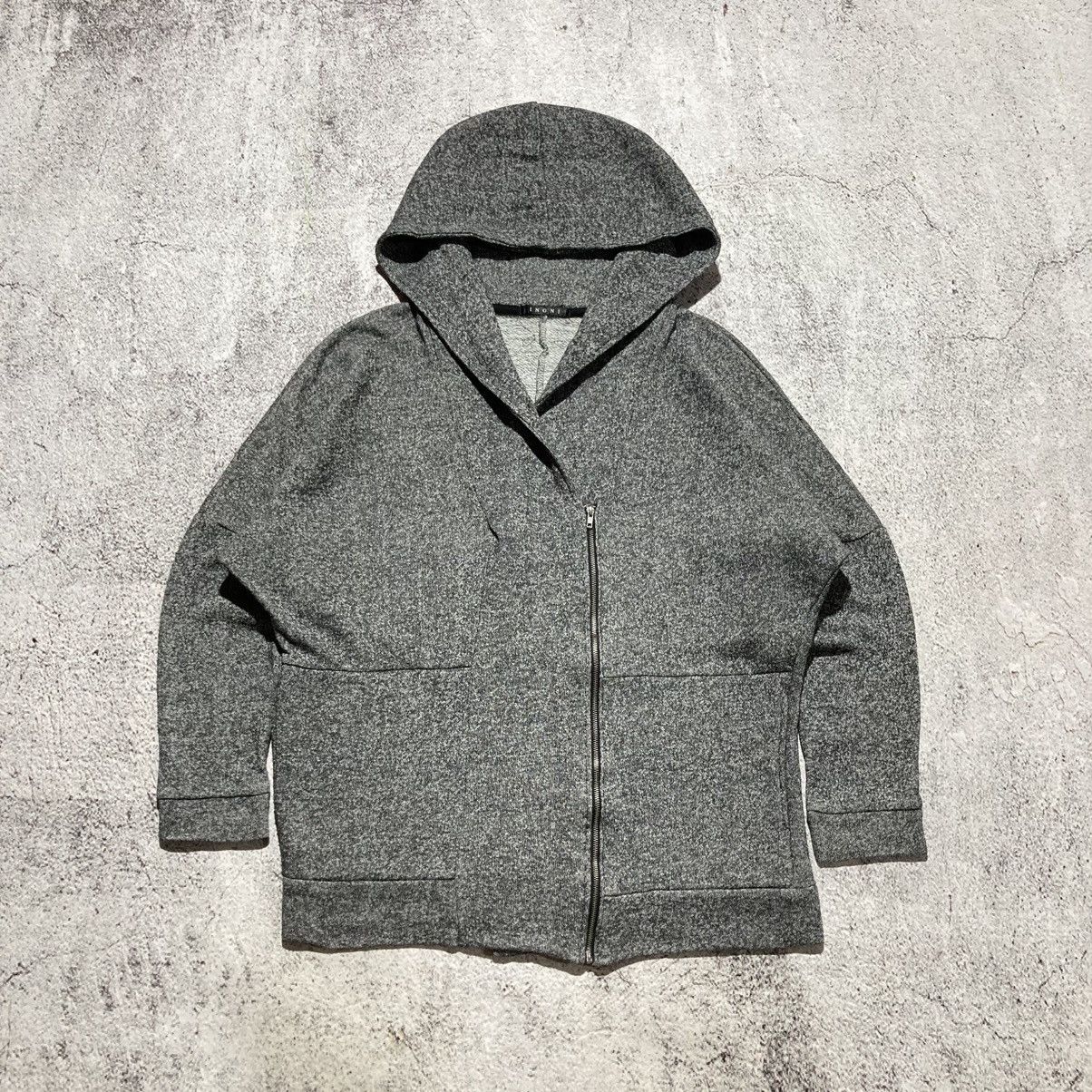 Japanese Brand 2000s Igni Knitted Ziphoodie Beauty Beast Lgb Charcoal Size US XL / EU 56 / 4 - 1 Thumbnail
