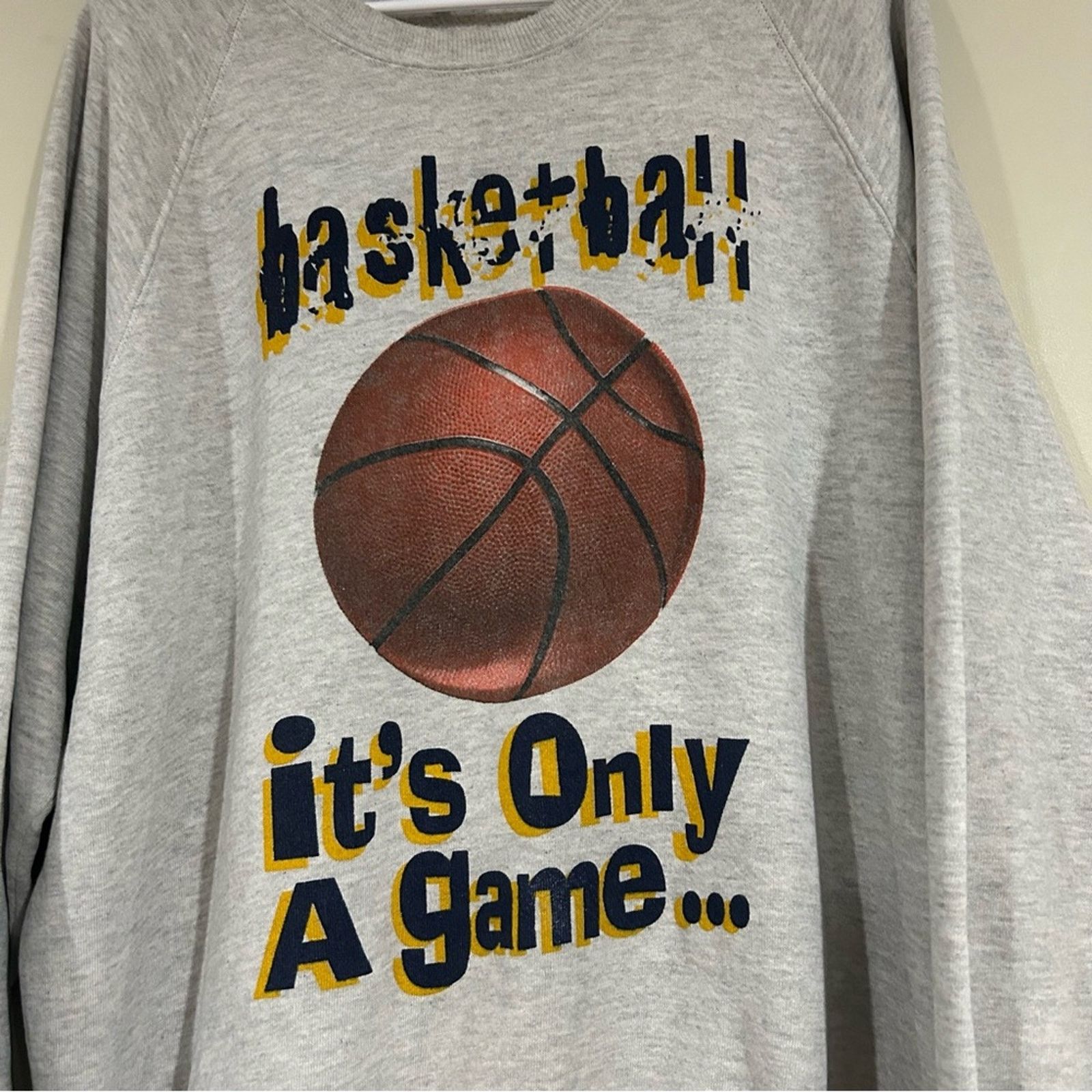 Jerzees Vintage Basketballl It’s Only A Game Yeah Right Sweatshirt Size US XL / EU 56 / 4 - 3 Thumbnail