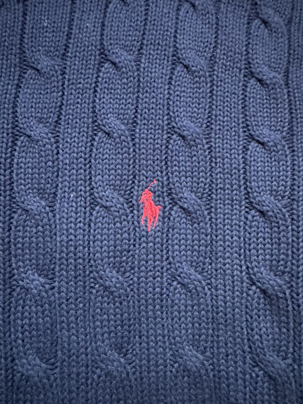 Polo Ralph Lauren Polo Ralph Lauren Navy Blue Cable Knit Sweater Large Size US L / EU 52-54 / 3 - 2 Thumbnail