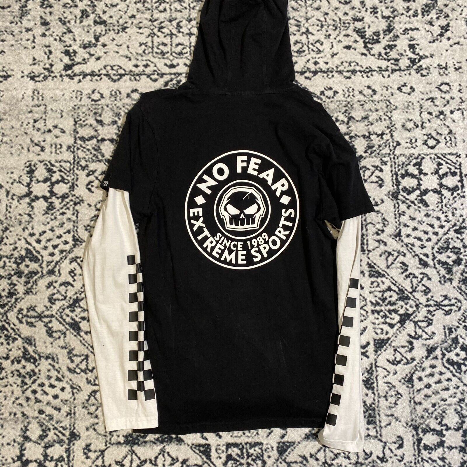 No Fear × Vintage Vintage No Fear White Black Cotton Hoodie Size S Sk8 Y2k Size US S / EU 44-46 / 1 - 10 Thumbnail