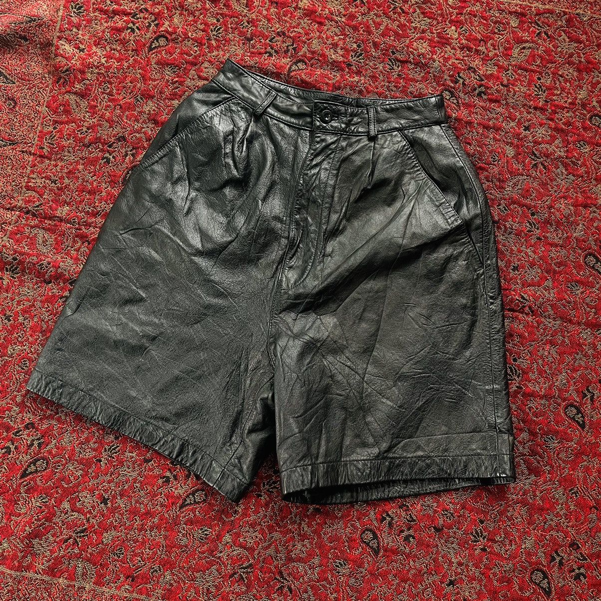 Japanese Brand × Vintage Vintage Japanese Leather Short Size 25" / US 0 / IT 36 - 1 Thumbnail
