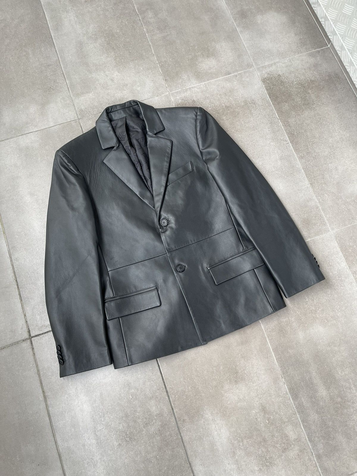 Han Kjobenhavn !DS! FW22 Han Kjobenhavn Black Leather Blazer Jacket Size US M / EU 48-50 / 2 - 9 Thumbnail