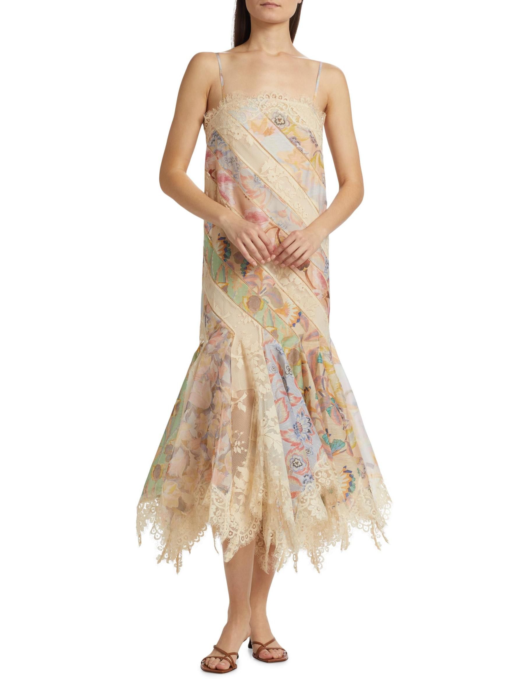 Zimmermann oc11z0925 Eden Spliced Slip Dress in Multicolor Size M / US 6-8 / IT 42-44 - 2 Thumbnail