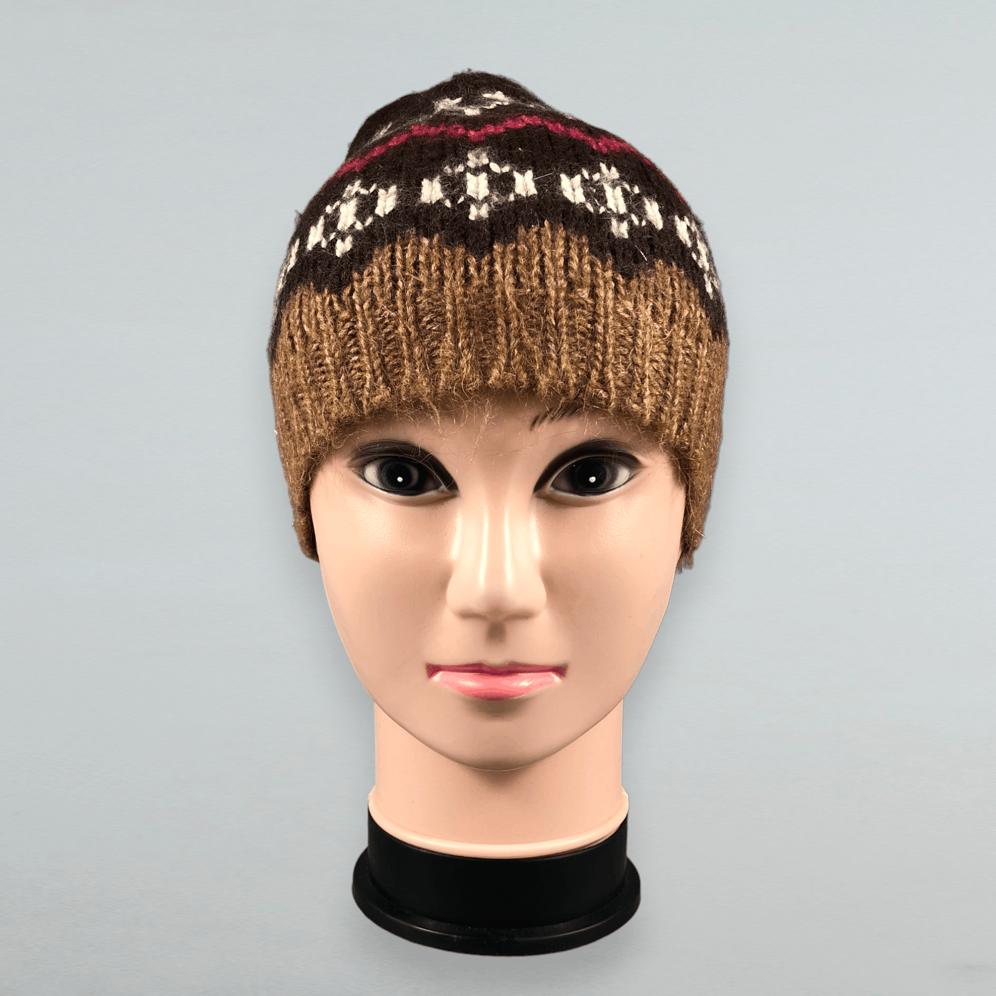 Japanese Brand Tomboy Wiz Fair Isle Beanie Size ONE SIZE - 1 Thumbnail