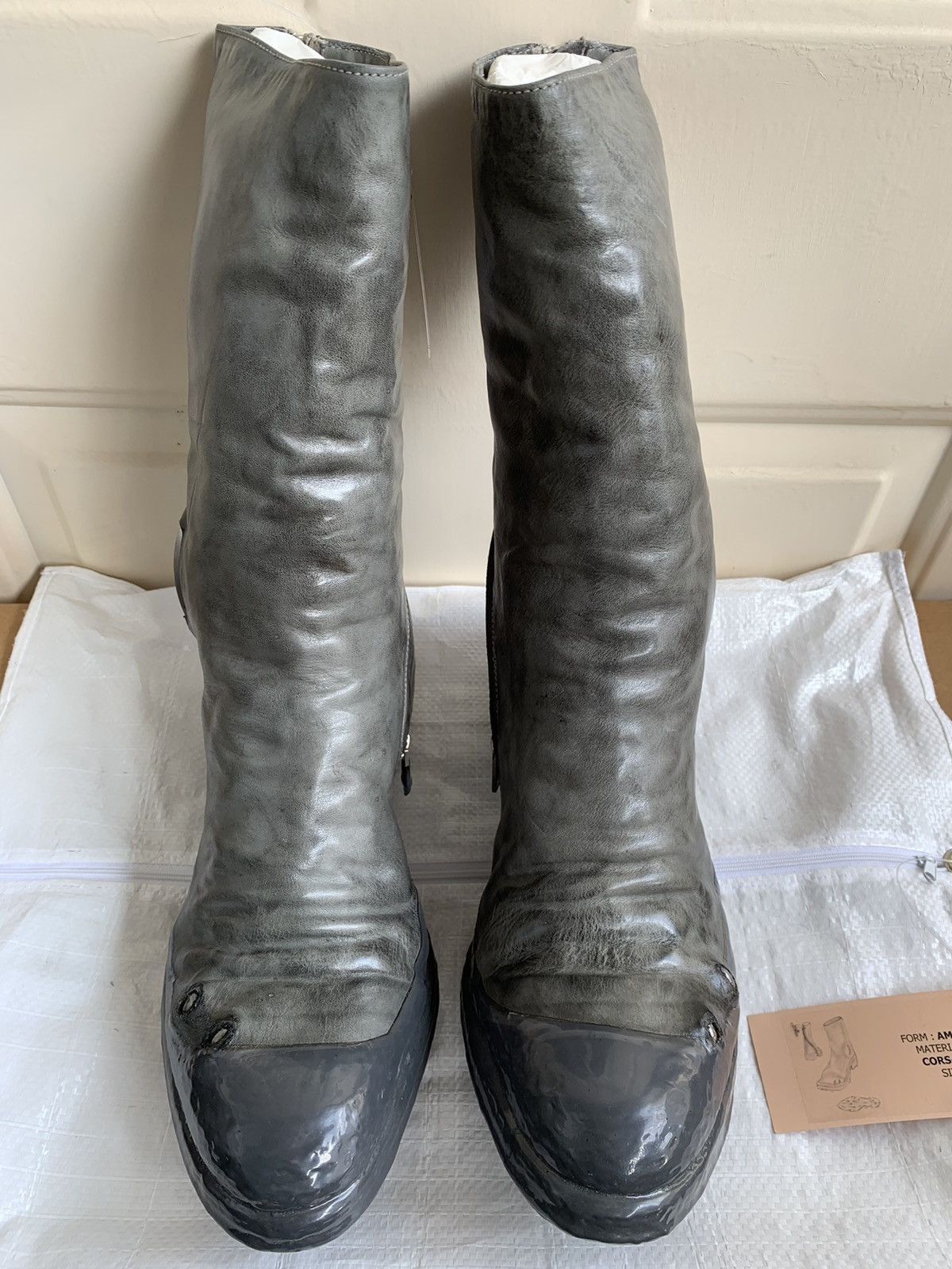 Carol Christian Poell CCP Object-dyed One Piece Drip Prosthetic Boots Size US 11.5 / EU 44-45 - 8 Thumbnail