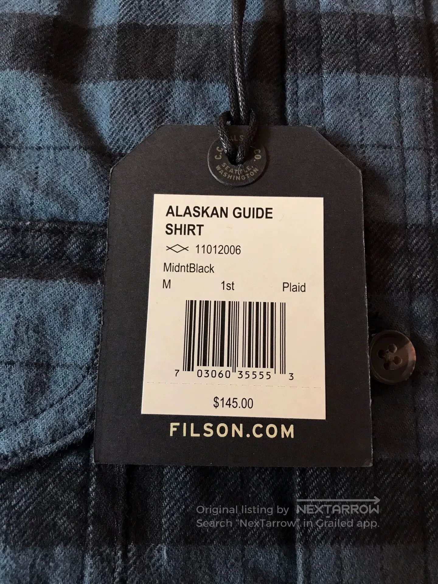 Filson Filson 11012006 Midnight Black Flannel Work Shirt. Size US M / EU 48-50 / 2 - 8 Thumbnail