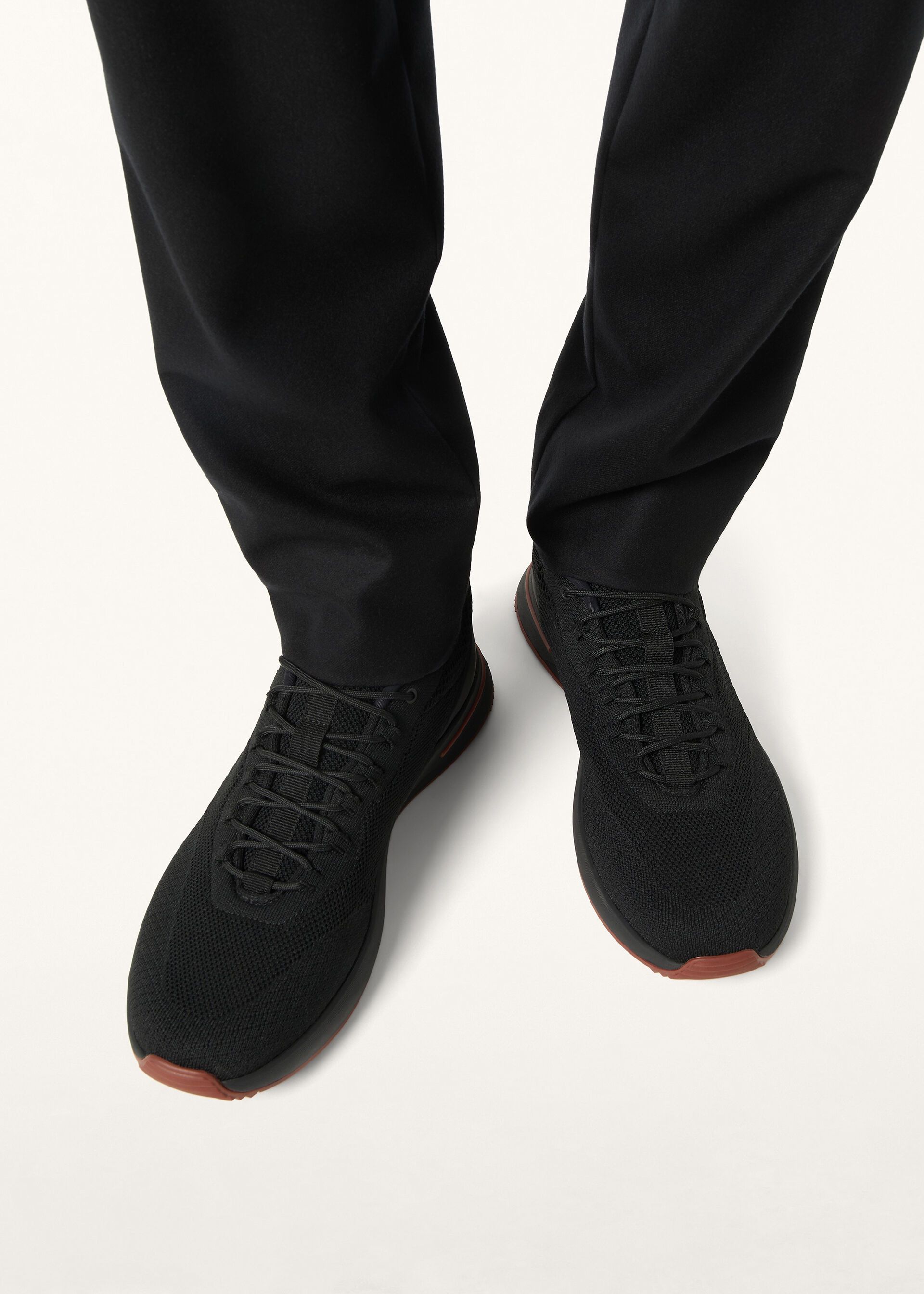 Loro Piana os11x0226 FAQ3328 Week End Walk Low-Top Sneakers in Black Size US 9 / EU 42 - 2 Thumbnail