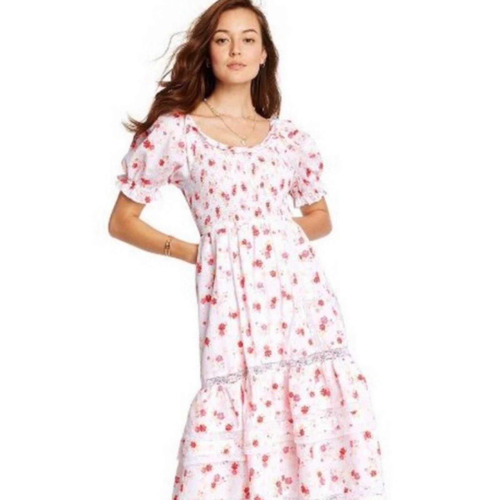 LoveShackFancy LoveShackFancy Dress Cottage Core Smock XL A000530 Size XL / US 12-14 / IT 48-50 - 2 Thumbnail