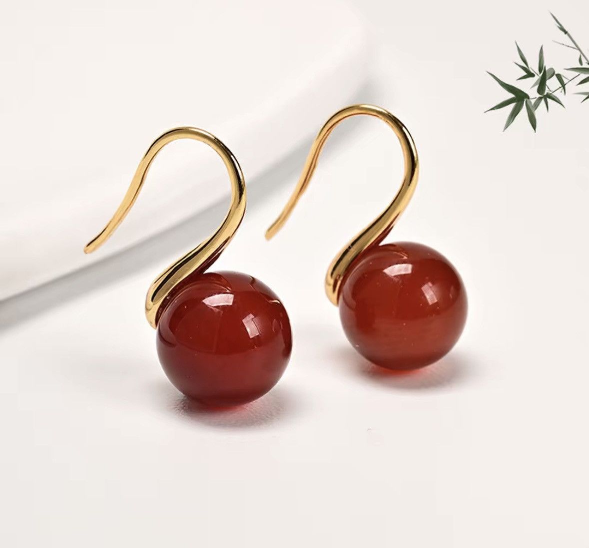 Other Red Gemstone Earrings Size ONE SIZE - 1 Thumbnail