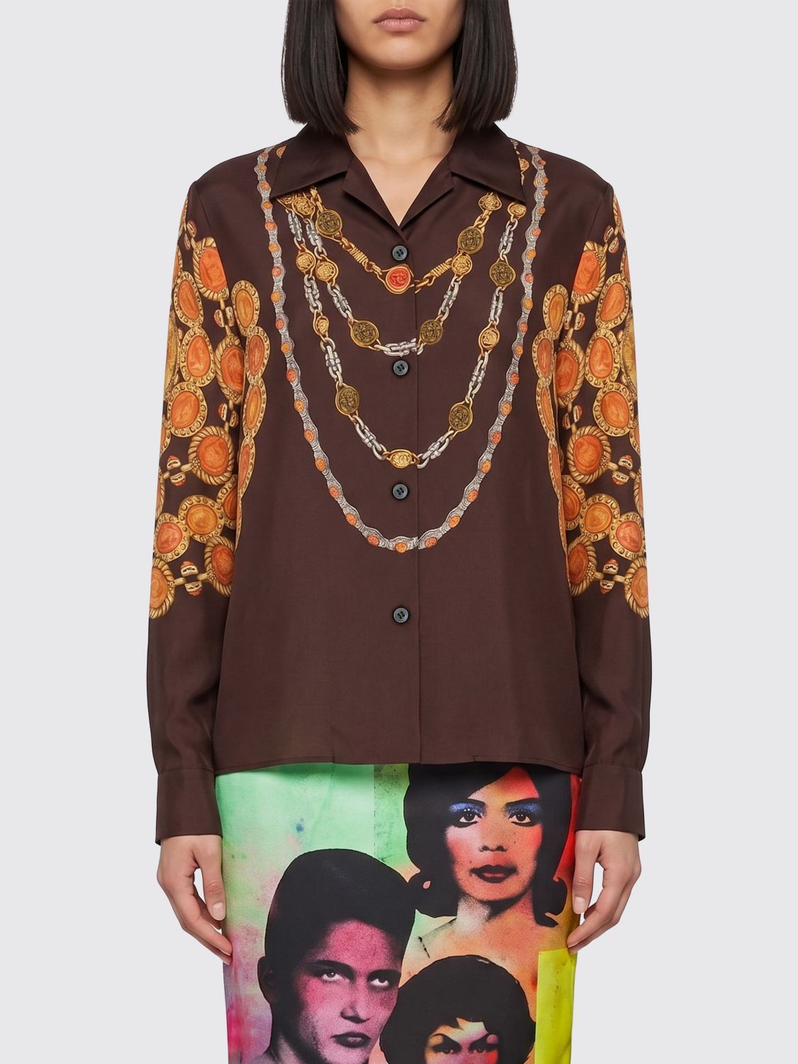 Versace Versace Shirt Woman Brown Size M / US 6-8 / IT 42-44 - 1 Thumbnail