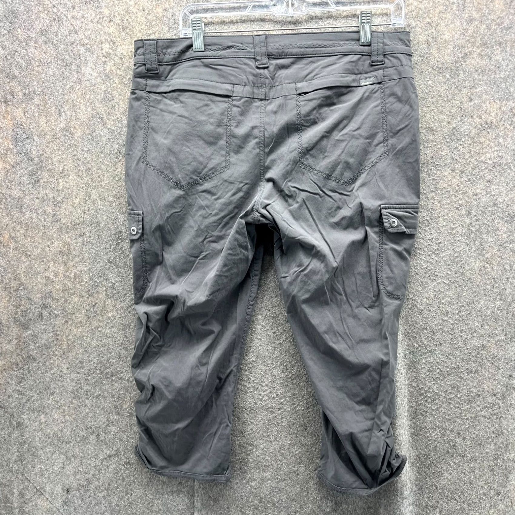 Eddie Bauer VINTAGE Eddie Bauer Pants Women 12 Gray Chino Flat Front Capri Hiking Cargo Stretch Capri Pants Gray Women's 12 Eddie Bauer Mens? Size 34" / US 12 / IT 48 - 5 Thumbnail