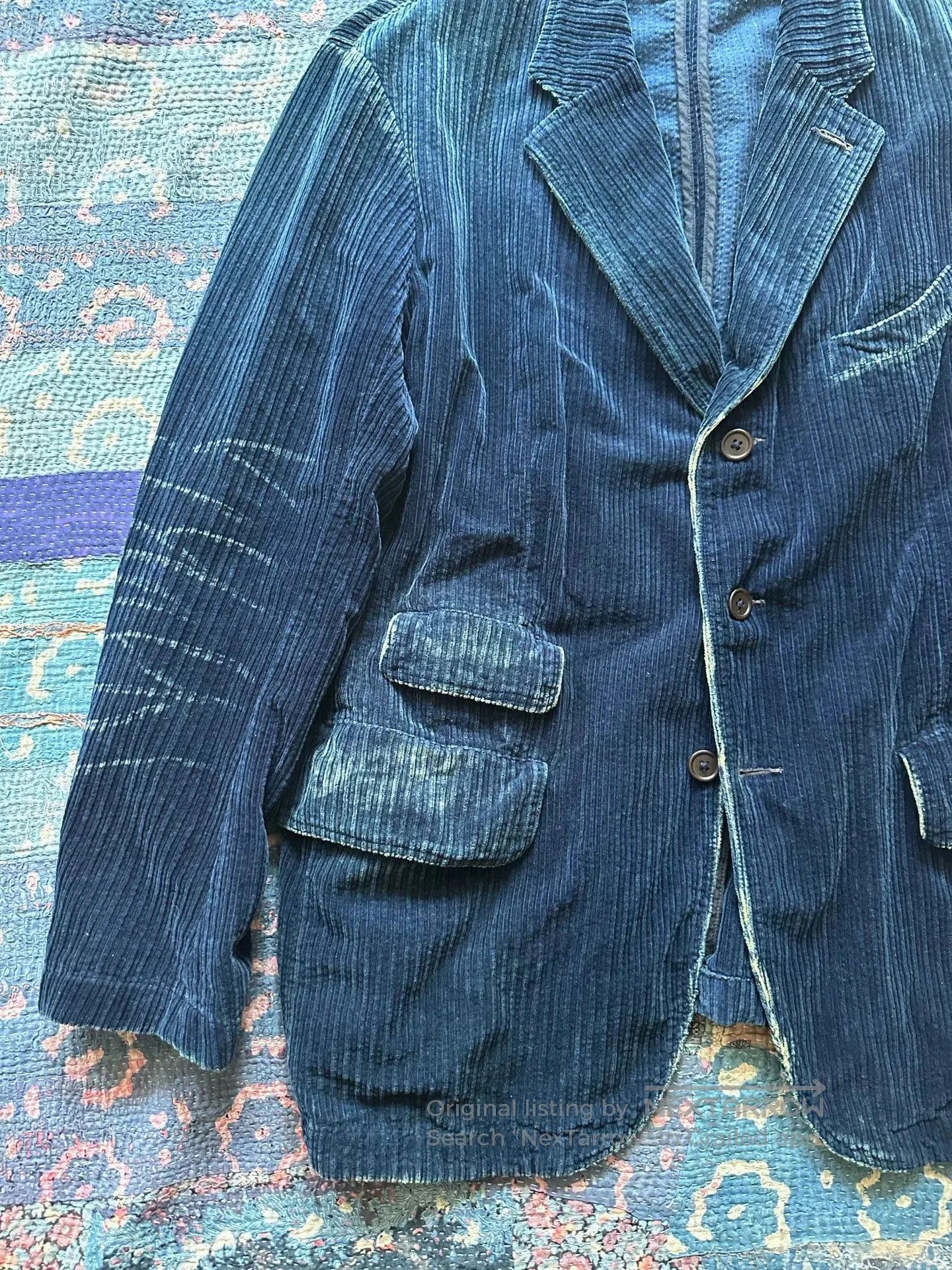RRL Ralph Lauren rrl blue denim corduroy blazer. Size US XL / EU 56 / 4 - 3 Thumbnail