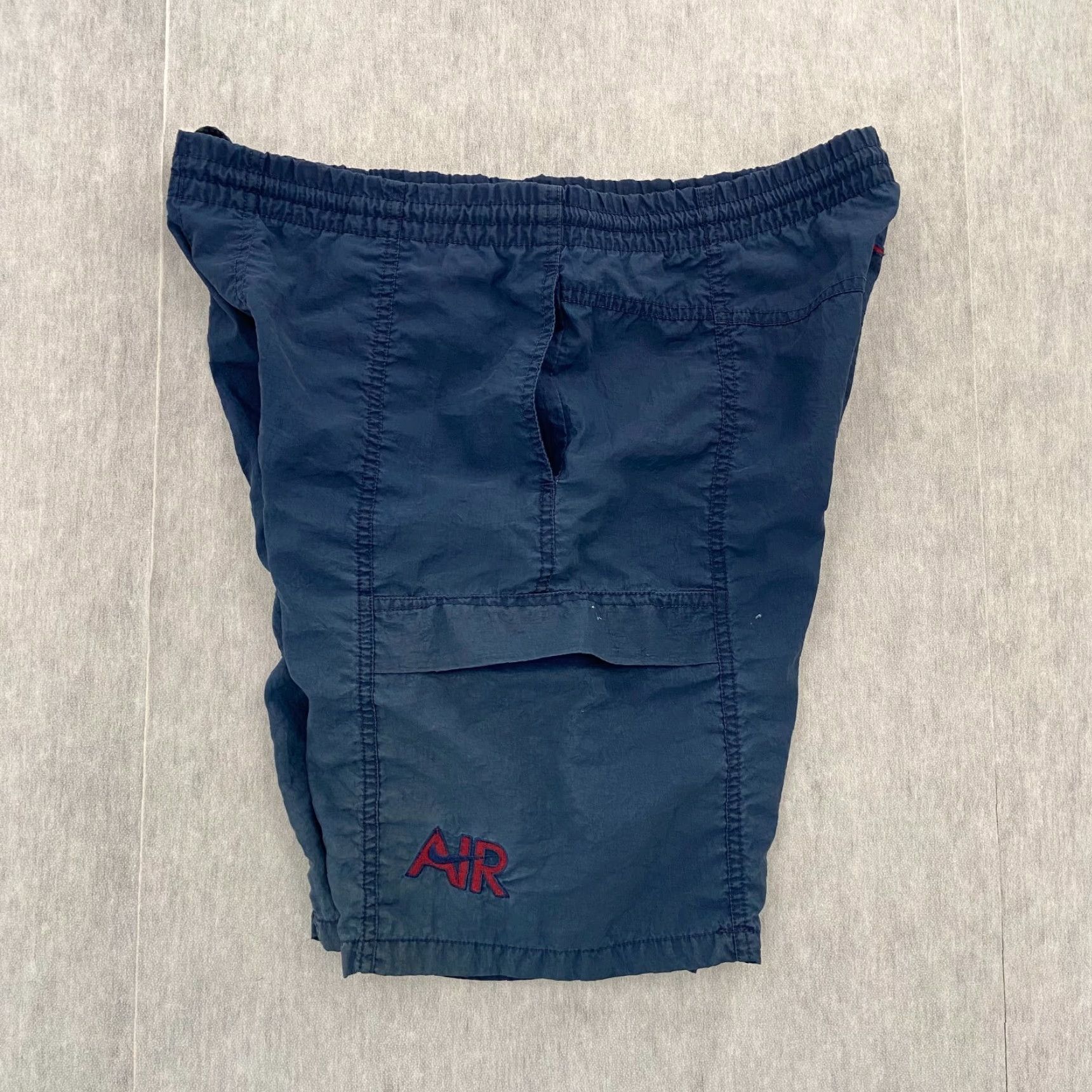 Nike VINTAGE Nike Shorts Mens Small Athletic Blue 90s Air Swoosh Drawstring Pockets Activewear Size US 29 - 5 Thumbnail