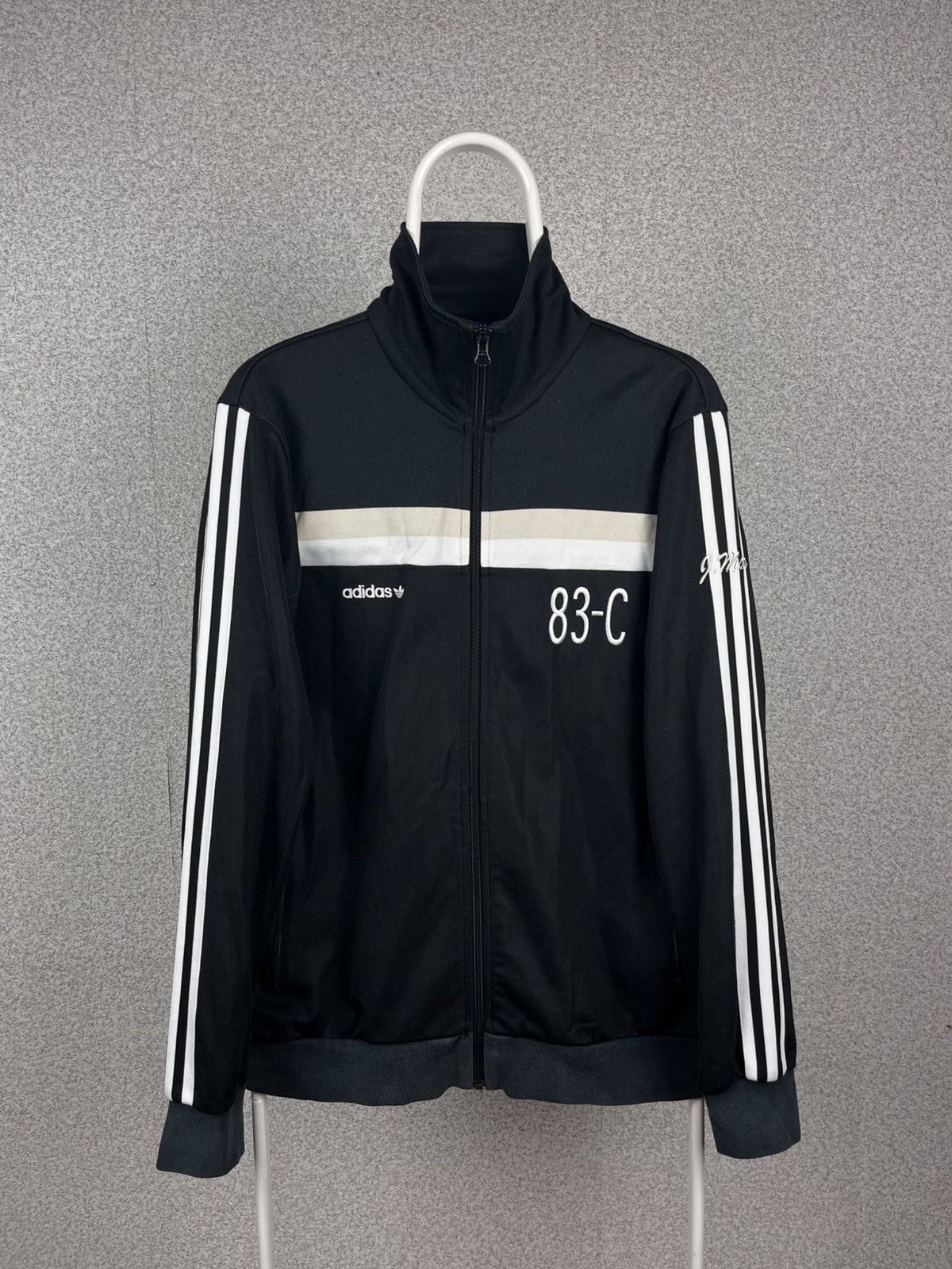 トップス adidas 83-C leather track jacket Rare Adidas 83-C Jacket Red Gray J. Mano Track Top Logo