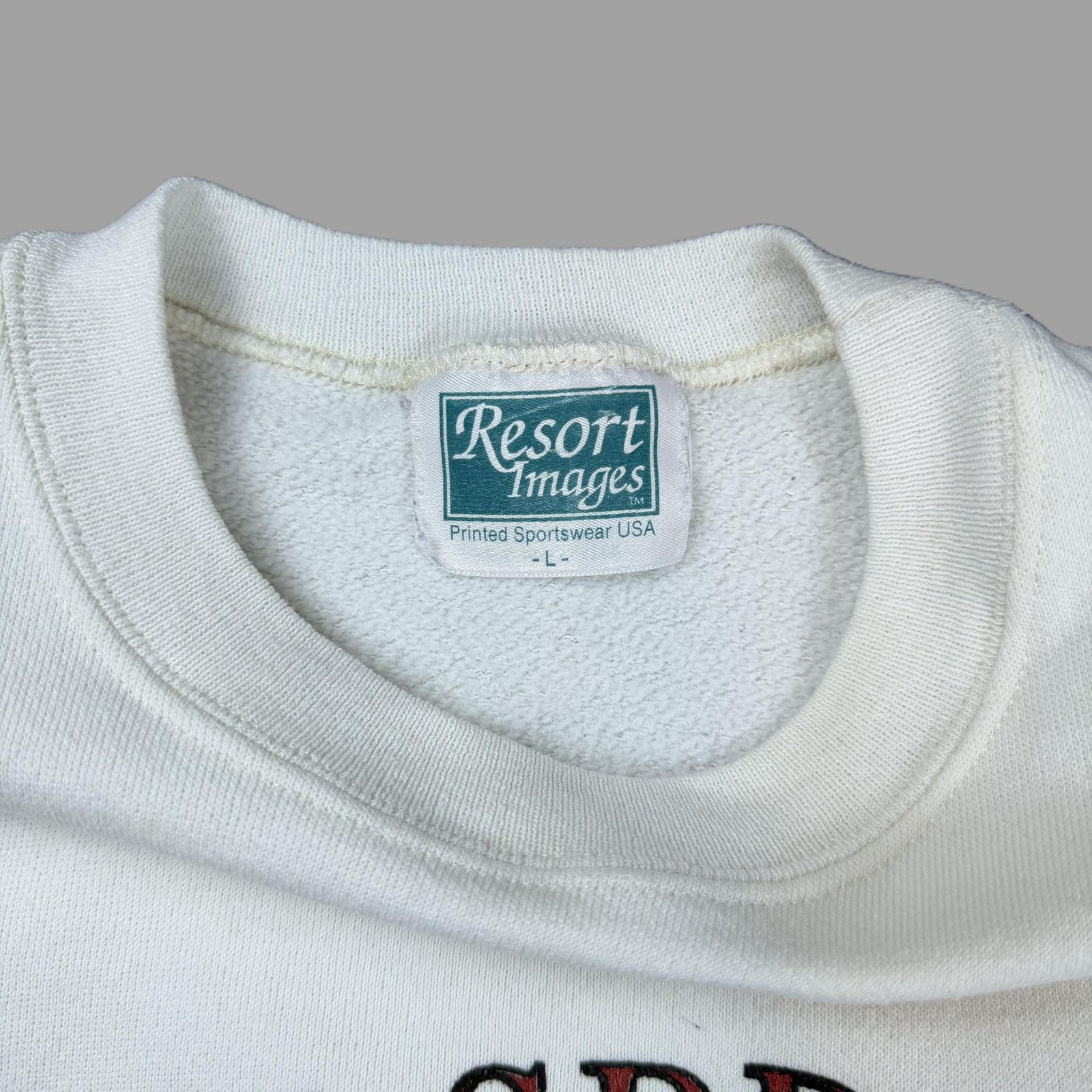 Vintage Vintage 90s Palm Springs Sweatshirt Crewneck White Large Size US L / EU 52-54 / 3 - 6 Thumbnail