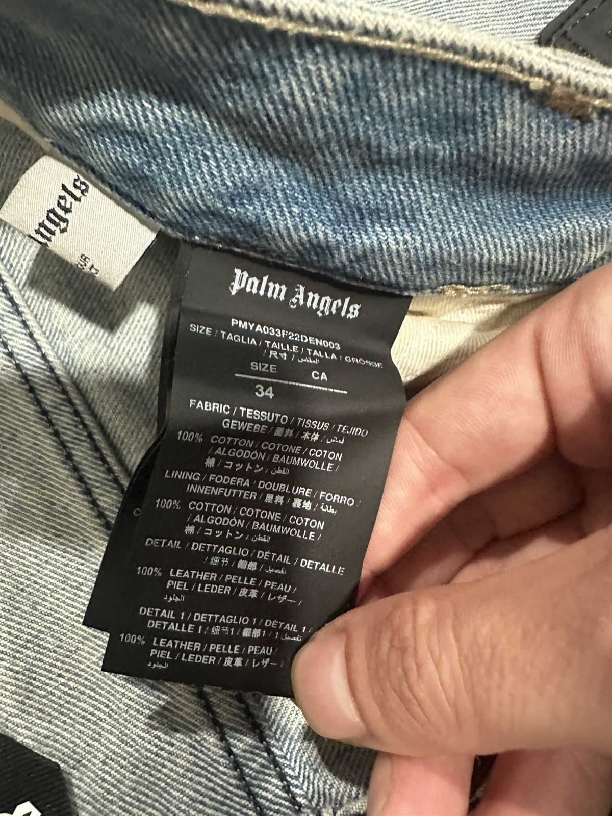 Palm Angels PALM ANGELS LOGO PATCHES JEANS Size US 34 / EU 50 - 5 Thumbnail