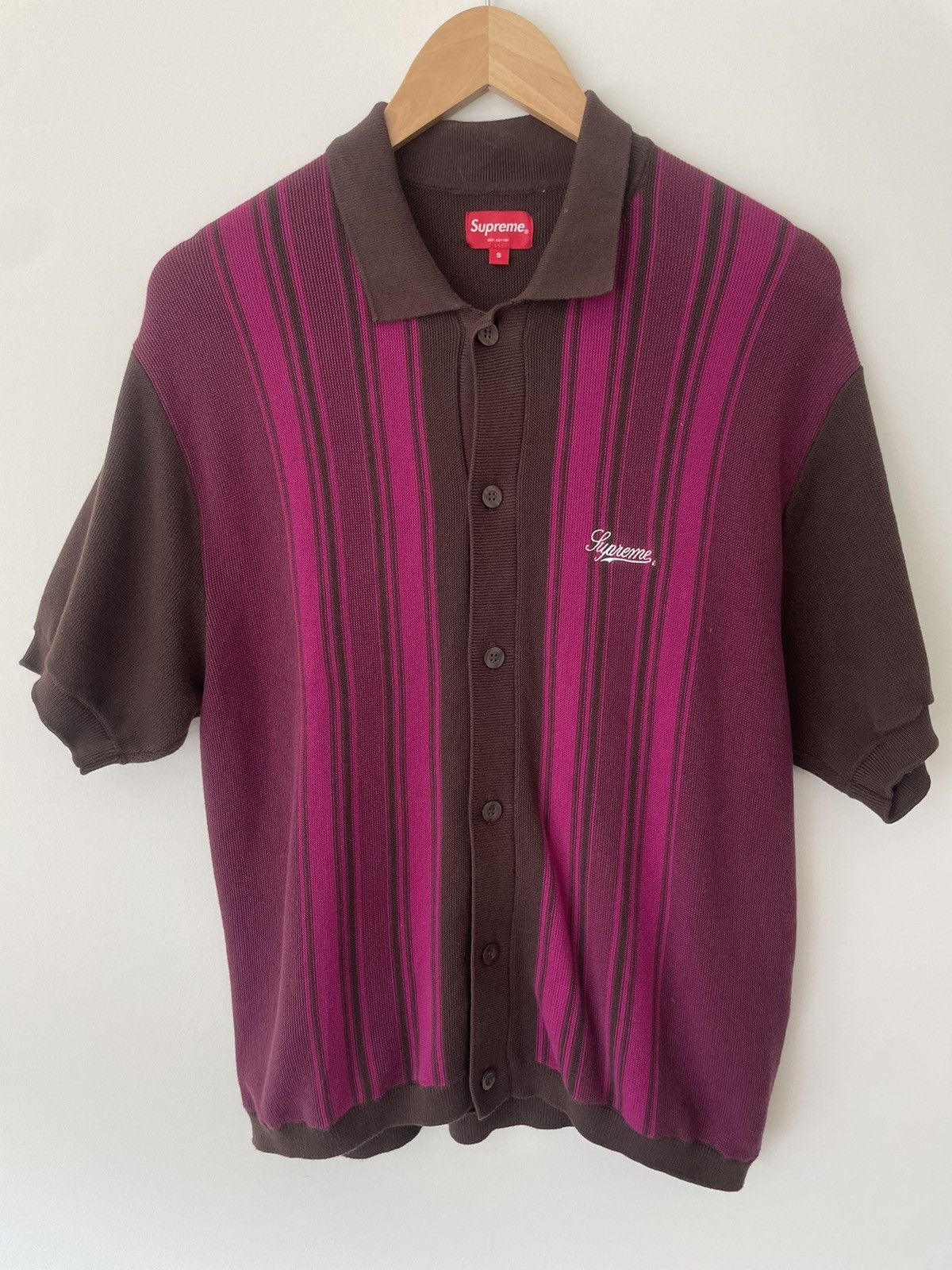 Supreme Supreme Stripe Button Up Polo SS22 RARE | Grailed