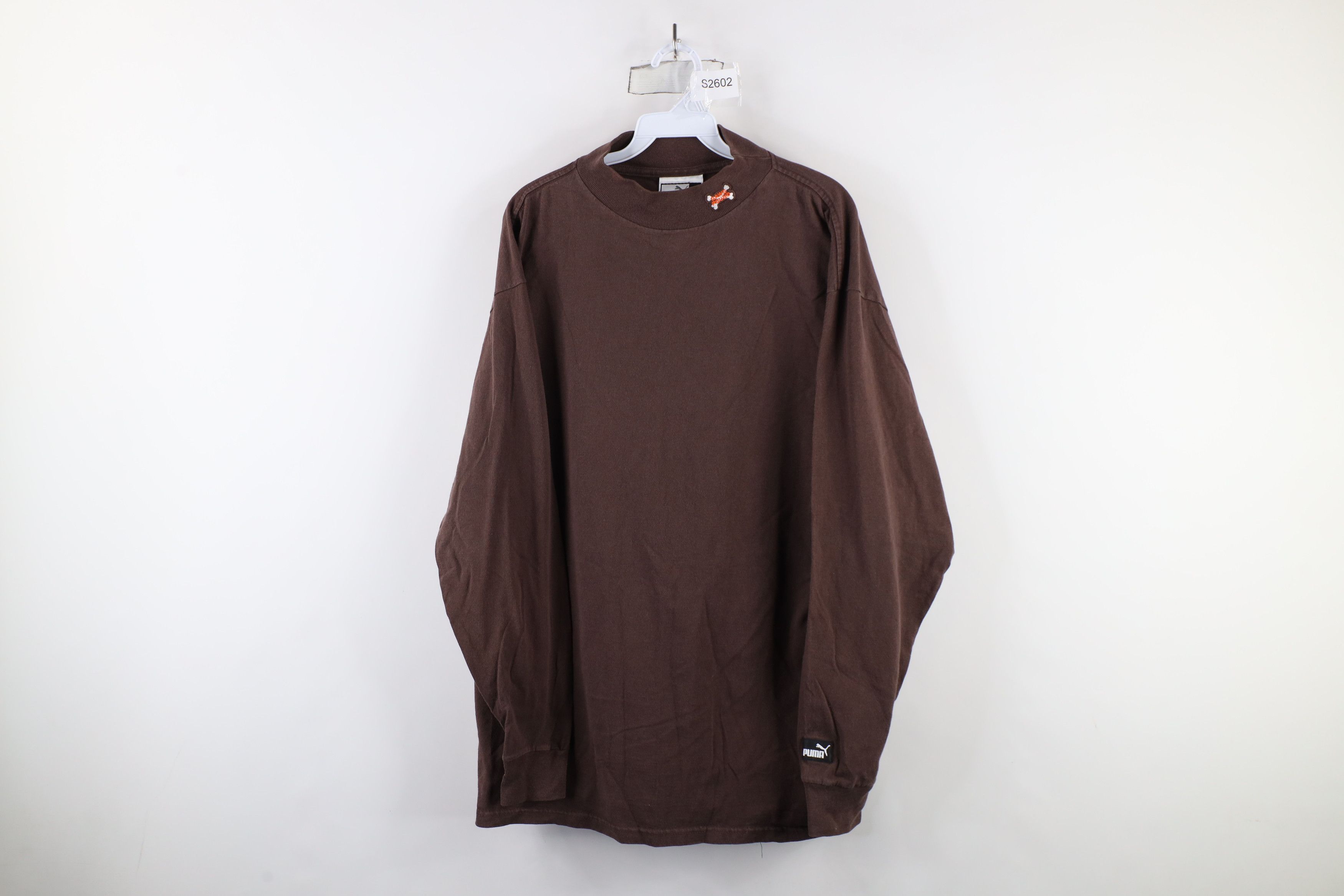 Puma × Vintage Vintage 90s Puma Cleveland Dawg Pound Mock Neck T-Shirt Size US L / EU 52-54 / 3 - 1 Thumbnail
