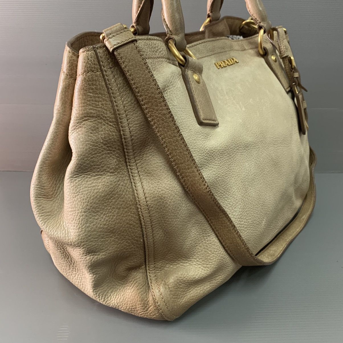 Prada Prada Leather Large Shoulder Bag Size ONE SIZE - 5 Thumbnail