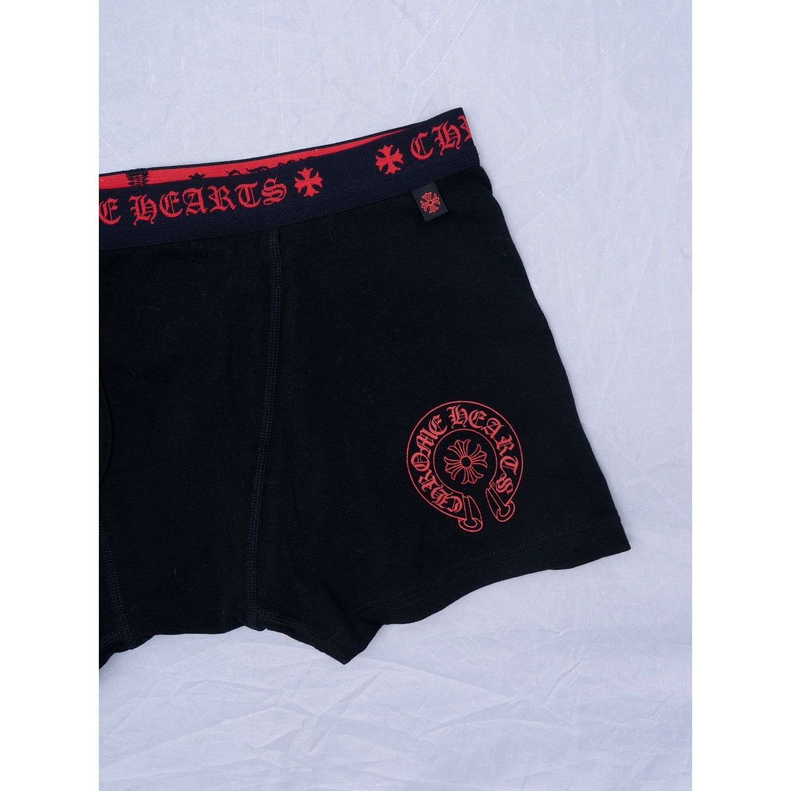 【完売間近】 Chrome Hearts Boxer Brief Shorts Black Red Chrome-Hearts-Foti-Boxer-Brief
