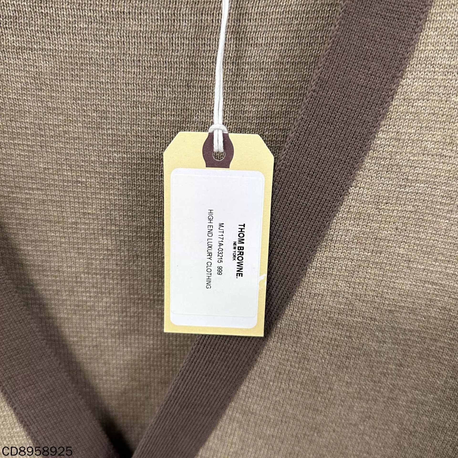 Thom Browne Thom Browne Linen Brown Stripe Knit Cardigan Size 3 Size US L / EU 52-54 / 3 - 4 Thumbnail
