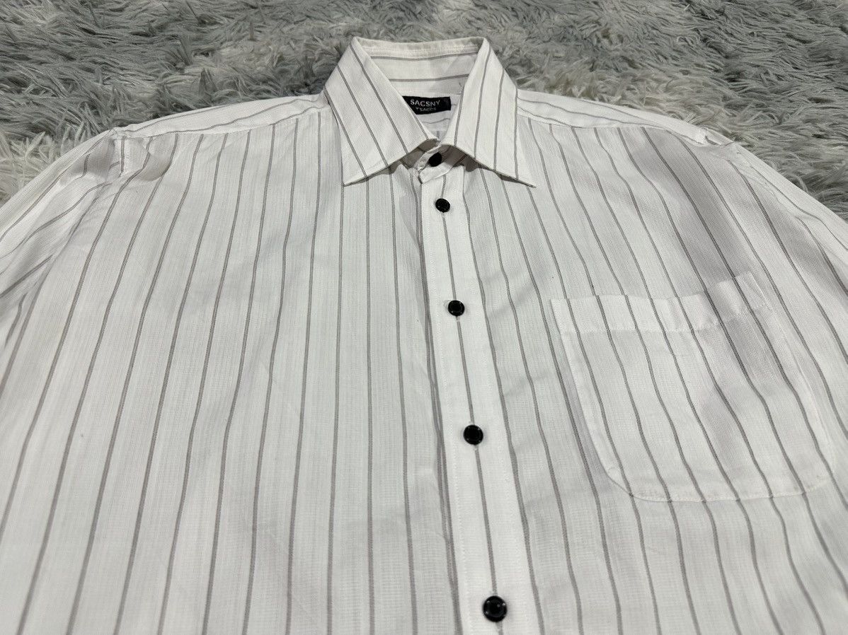 Yohji Yamamoto 🔥Vintage Sacsny Y’Saccs Yohji Yamamoto Striped Shirt Size US L / EU 52-54 / 3 - 4 Thumbnail
