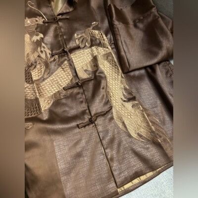 Other Ya Li XXXL Silky Jacket Blouse Kimono Long Sleeve Chinese St Size 3XL / US 20-22 - 7 Thumbnail